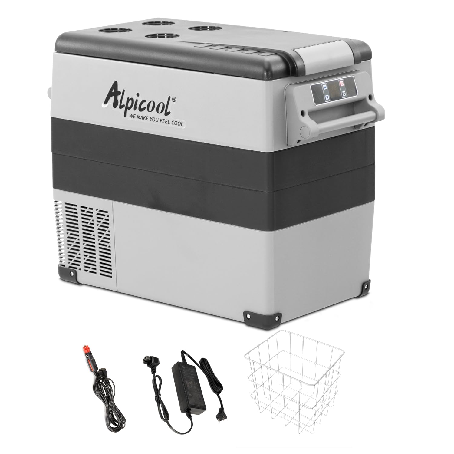 Alpicool Cf55 Portable Freezer,12 Volt Refrigerator, 52 Quart (49.4 Liter) Fast Cooling 12V Car Fridge Freezer -4?~68?, Car Cooler, 12/24V Dc And 100-240V Ac For Outdoor, Camping, Rv, Truck