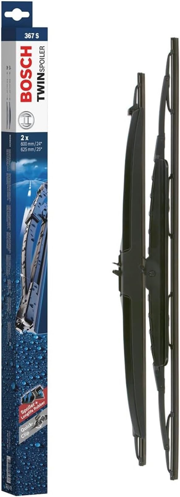 Bosch 3397001367 Twin Spoiler Original Equipment Replacement Wiper Blade - 25'/24' (Set Of 2)