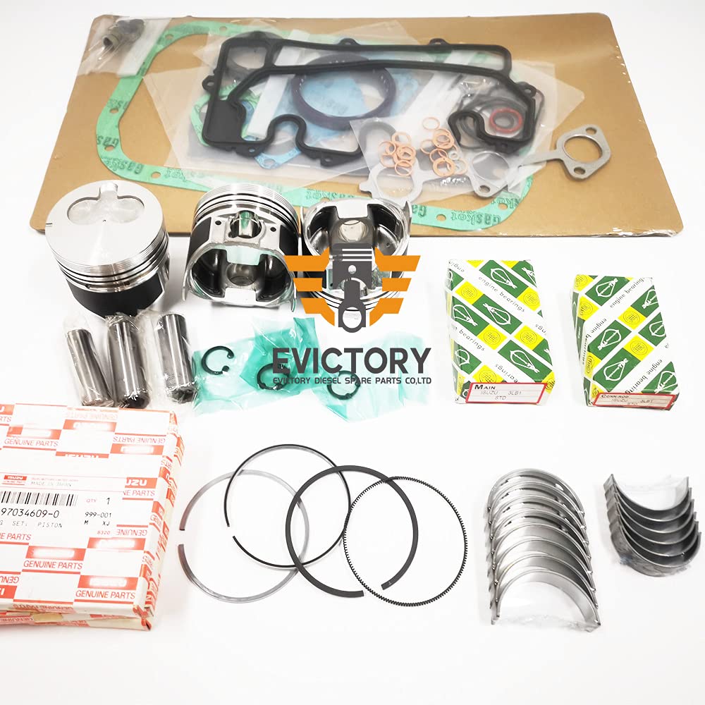 For Excavator Isuzu 3Lb1 Rebuild Kit Piston Ring Head Gasket Main Conrod Bearing