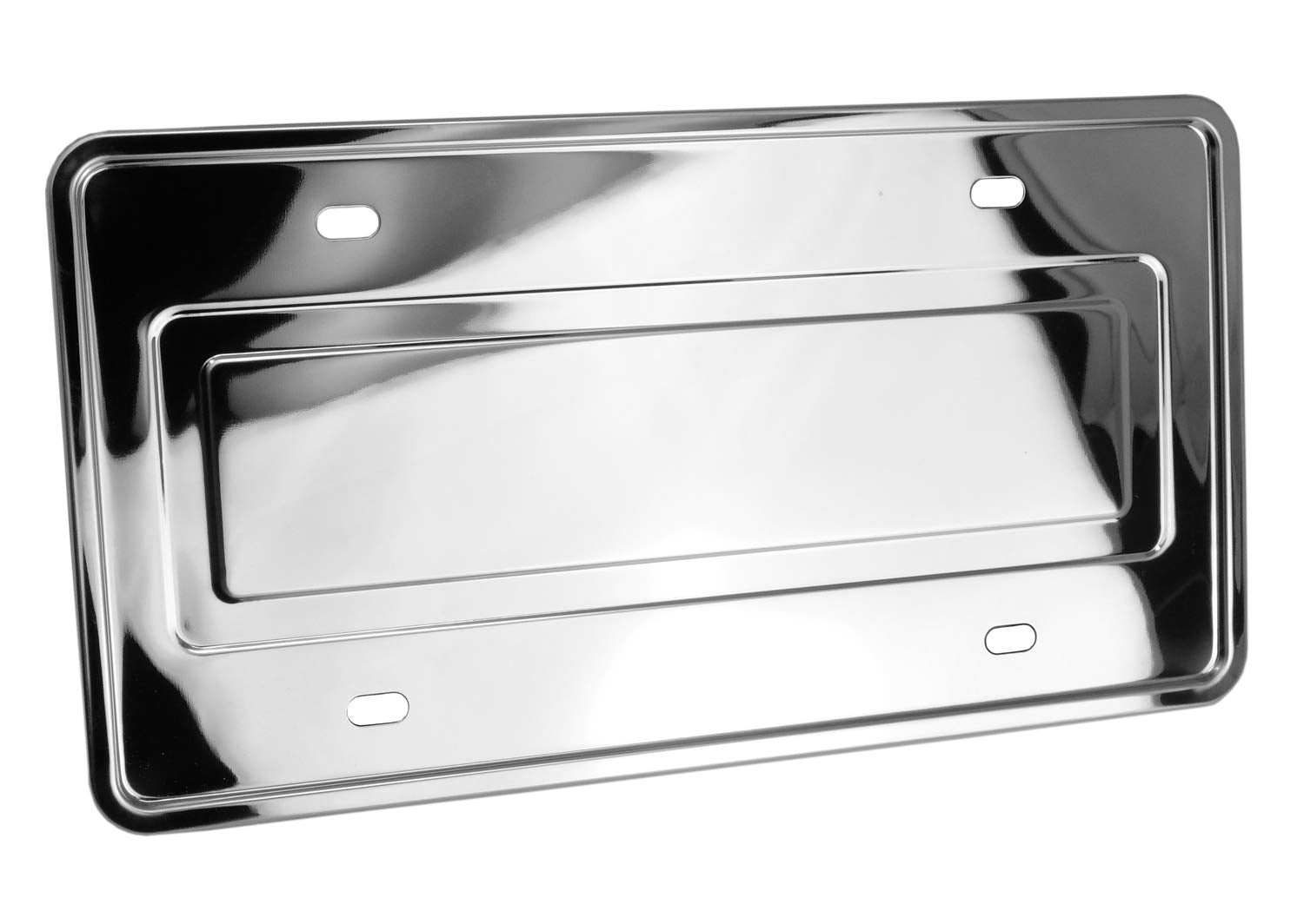 Lfparts Stainless Steel License Plate Backing Reinforce Holder/Bracket (Chrome)