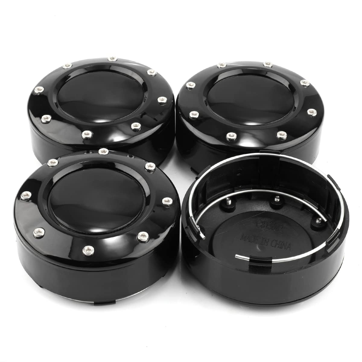 Gtownworks 4Pcs 4.02In Wheel Center Caps For Mayhem Wheel Center Hubcaps Black Center Cover Replacement For Rim(Outer Diameter 4.02In/Clip Diameter 3.74In)