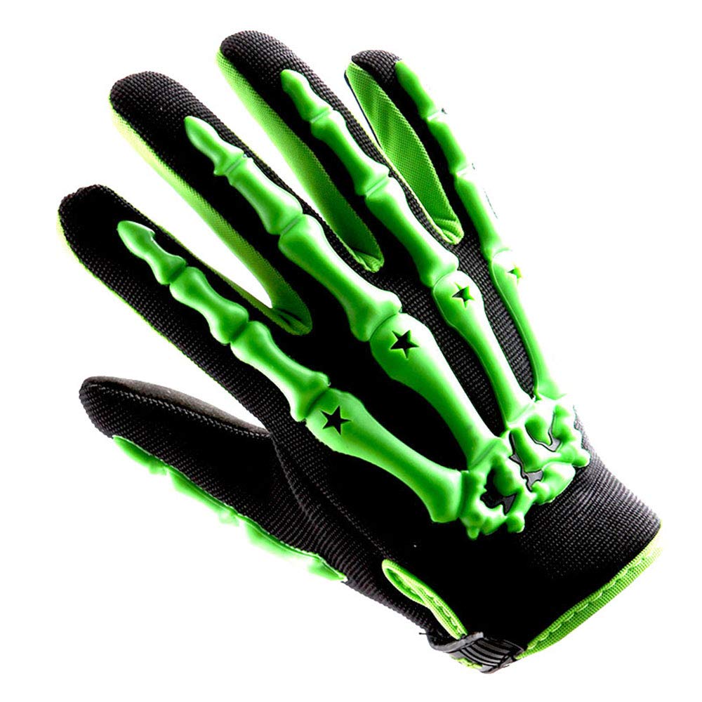 1Storm Adult Motocross Gloves Motorcycle Bmx Mx Atv Dirt Bike Bicycle Skeleton Cycling Gloves Green