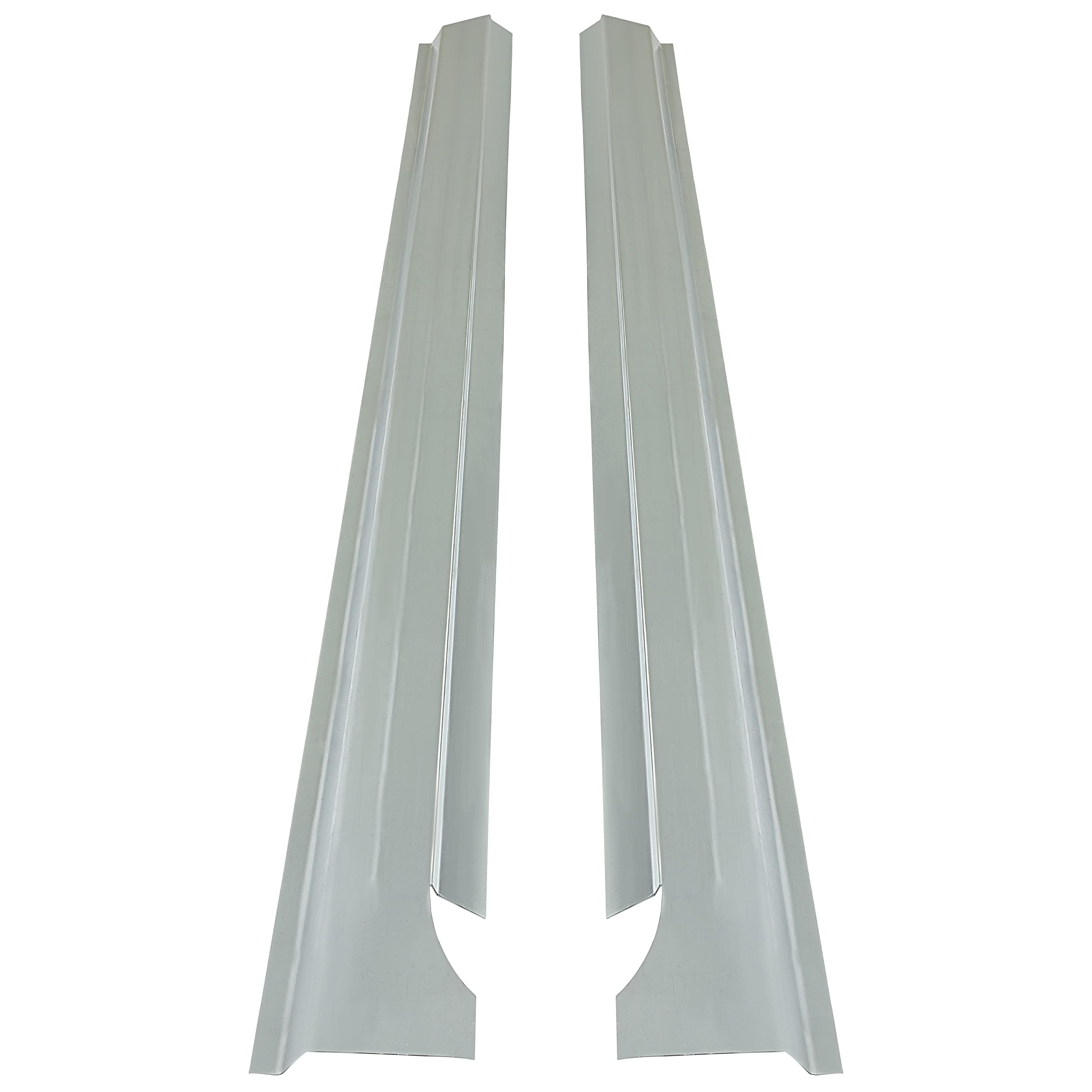 KUAFU Slip-on Rocker Panels for 2009-2018 Dodge Ram 1500/2500/3500, Alloy Steel, Silvery, Large, Model BL1211, Rear