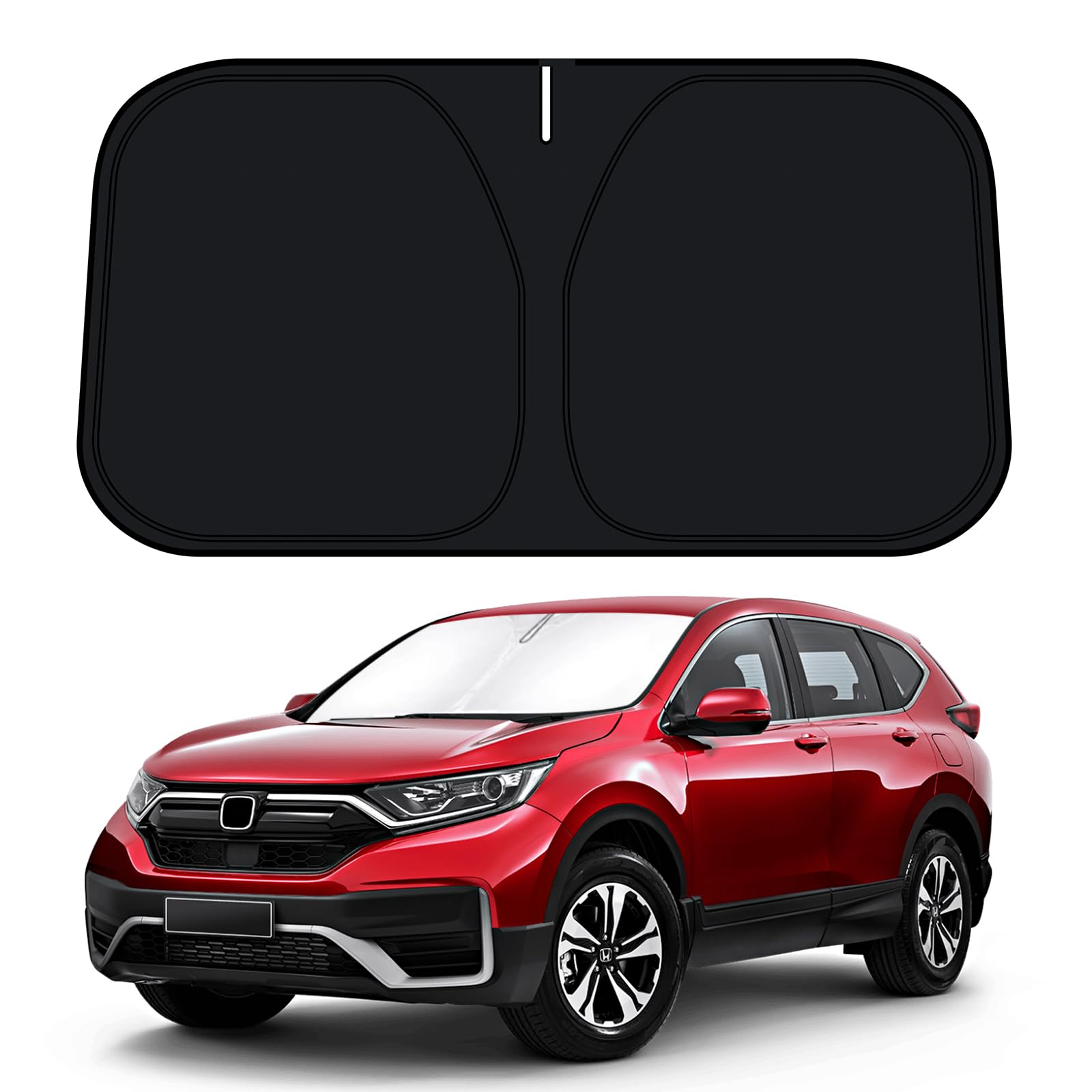 D-Lumina Windshield Sun Shade For Honda Cr-V 2017-2022 Crv Accessories, Front Window Sunshade Sun Visor Protector Block Uv Rays Heat, Foldable 2 Layers 210T Material