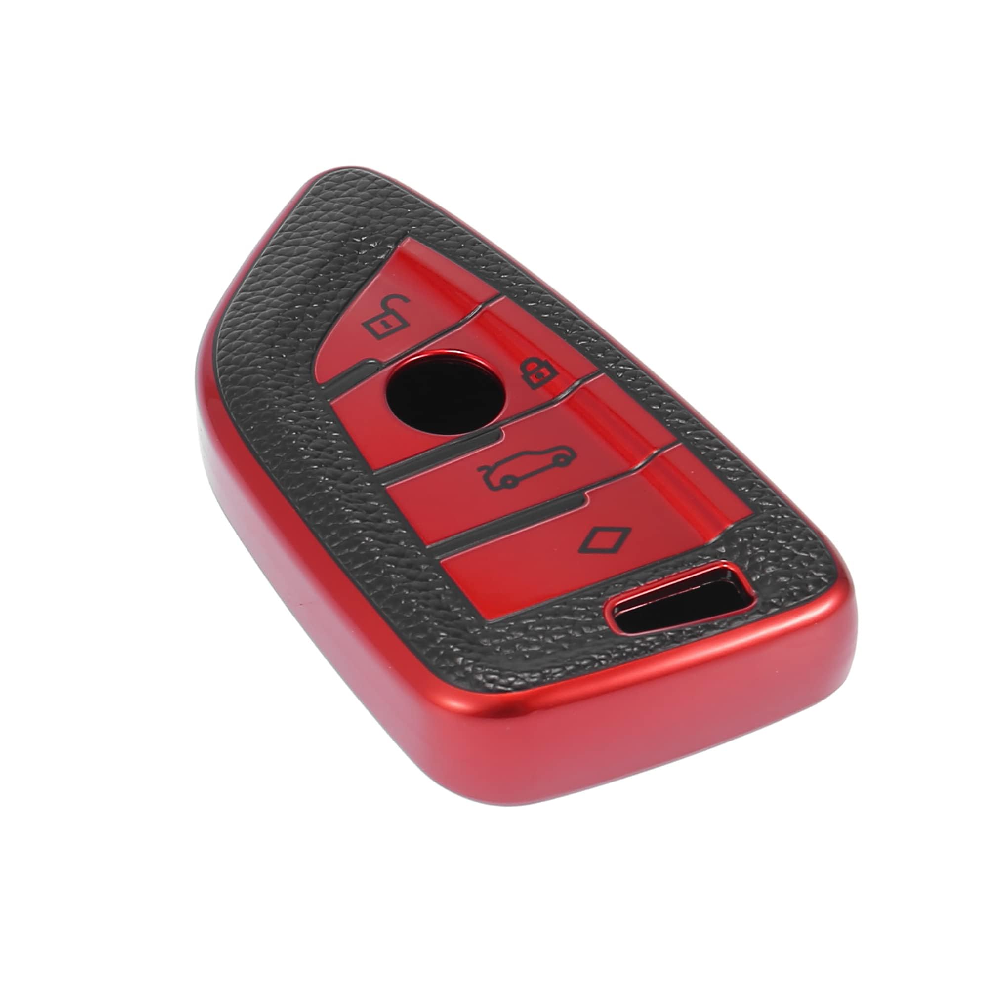 Unifizz Car Car Key Fob Cover Blade Shape Remote Key Fob Protective Case Tpu Black Red For Bmw 2 5 6 7 Series For Bmw X1 X2 X3 X5 X6 M5 M6 Gt3 Gt5 Series