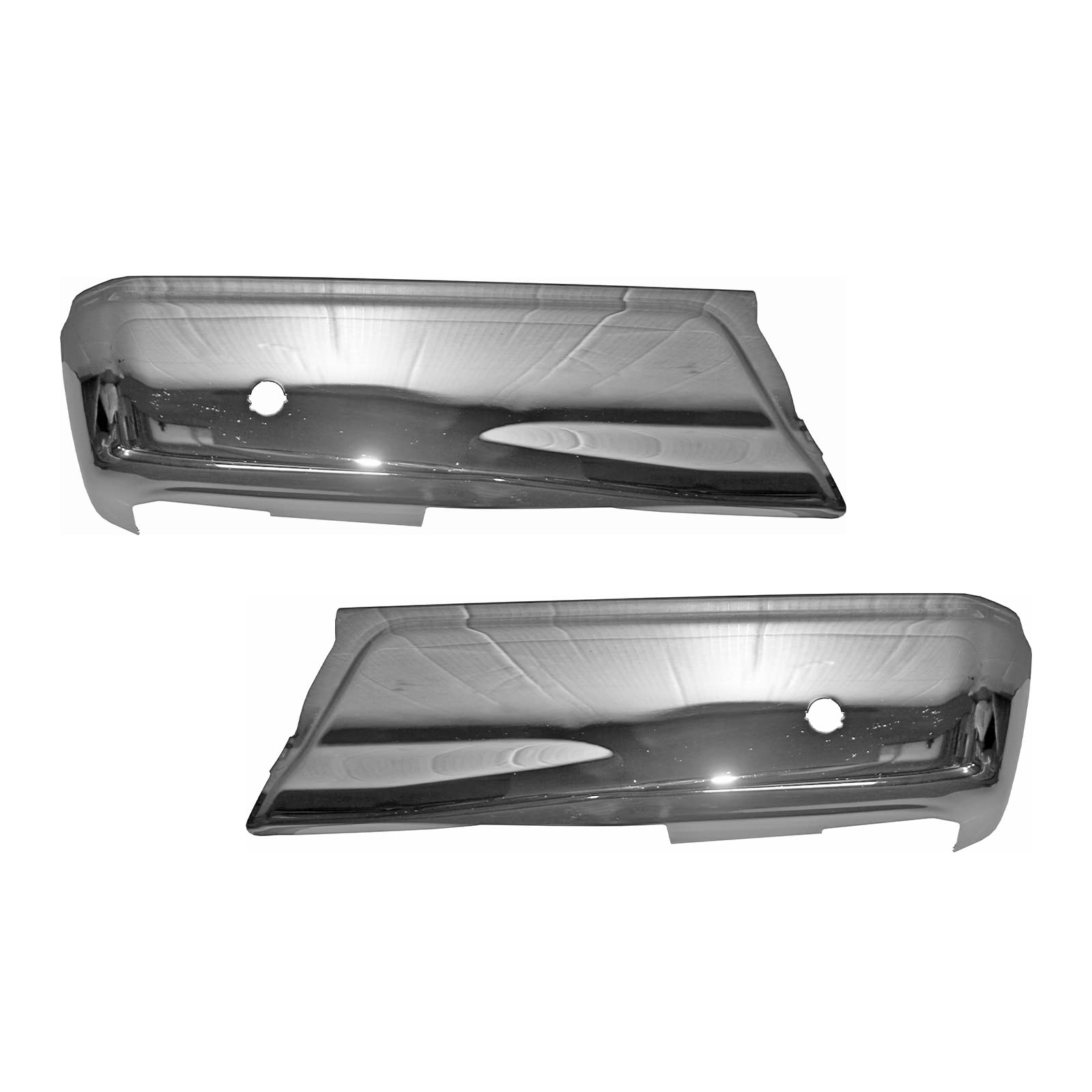 Mbi Auto - Chrome, Steel Pair Of Left & Right Rear Bumper Ends For 2015-2020 Ford F150 Pickup W/Park 15-20, Fo1102381