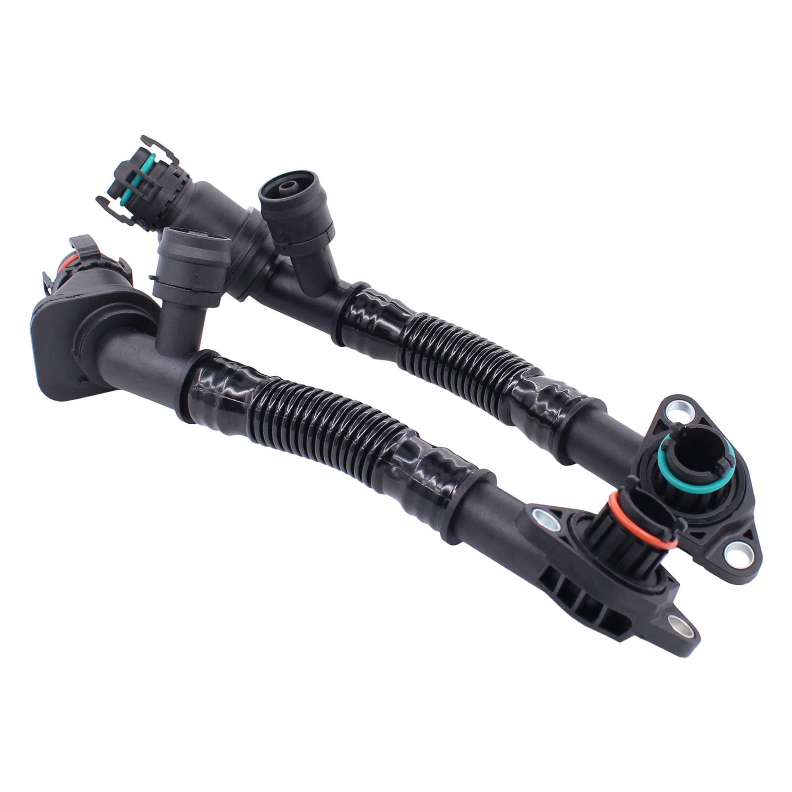 Newyall Left And Right Engine Crankcase Vent Breather Hose For Bmw 550I/550I Gt/650I/750I/750Li/Alpina B7/Alpina B7L Xdrive 550I 550I Gt 650I 750I 750Li Alpina B7/B7L X5 X6