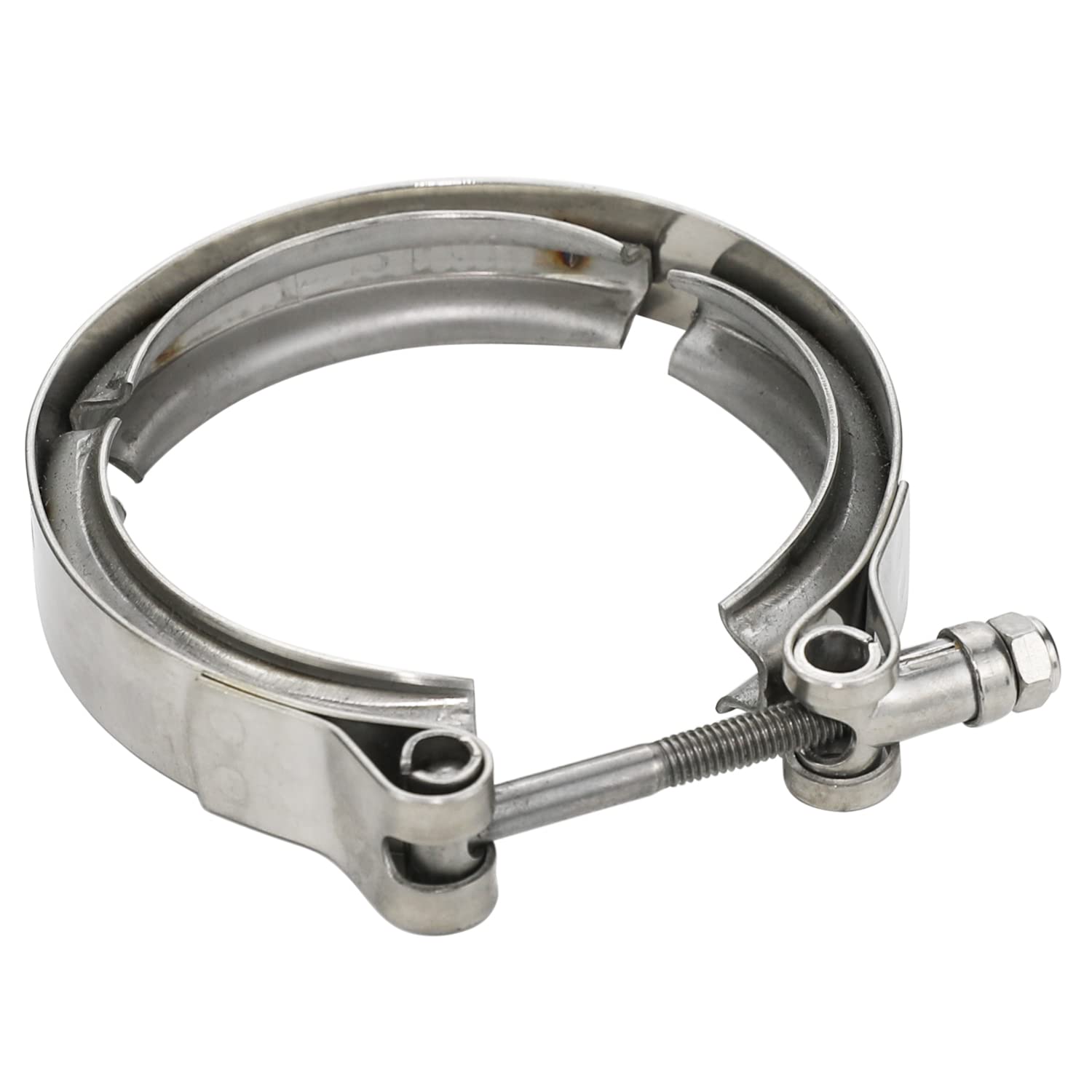Akihisa 4.5 Inch 304 Stainless Steel V Band Clamp, For Turbo Exhaust Down Pipes Flange Kit, Racing Ford Pickup Truck Exchange Exhaust Accessories