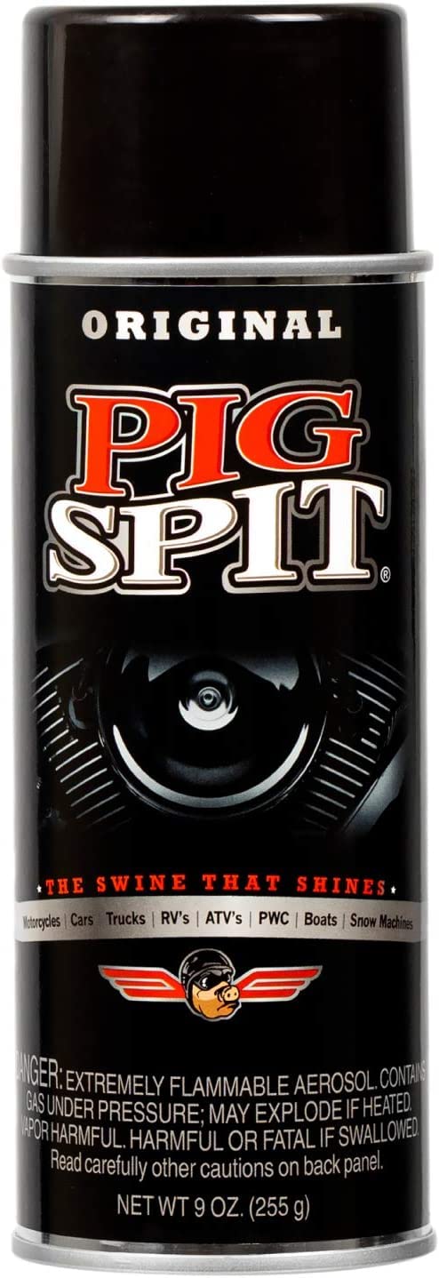 Pig Spit Original For Use On Motors, Transmissions, Vinyl And Black Plastic Trim Components And Tires | 9 Oz. | Single