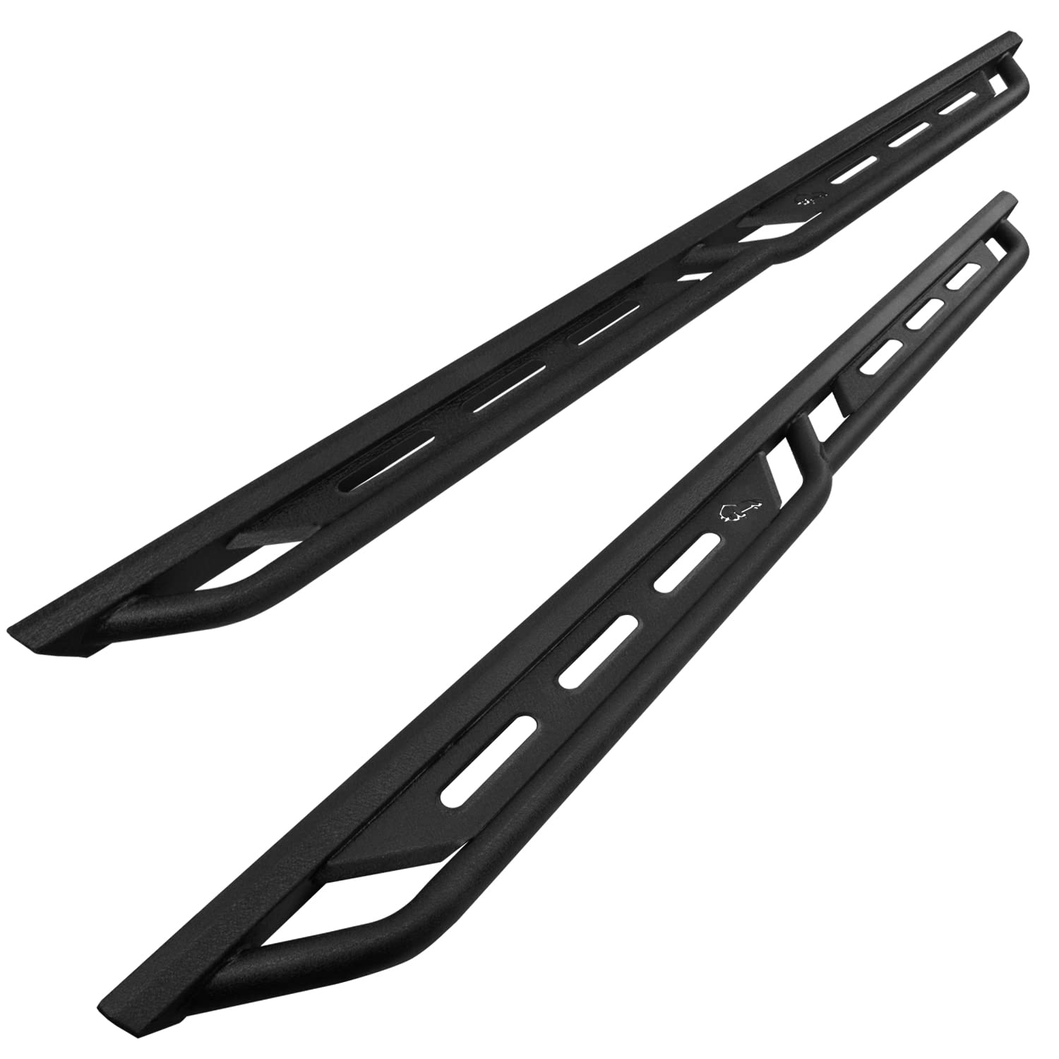 Ironbison Running Boards Fits 2019-2024 Chevy Silverado/Gmc Sierra 1500 Crew Cab | 2020-2024 Silverado/Sierra 2500/3500 Crew Cab Pickup Truck Side Steps Off Road Nerf Bars Heavy Texture Black