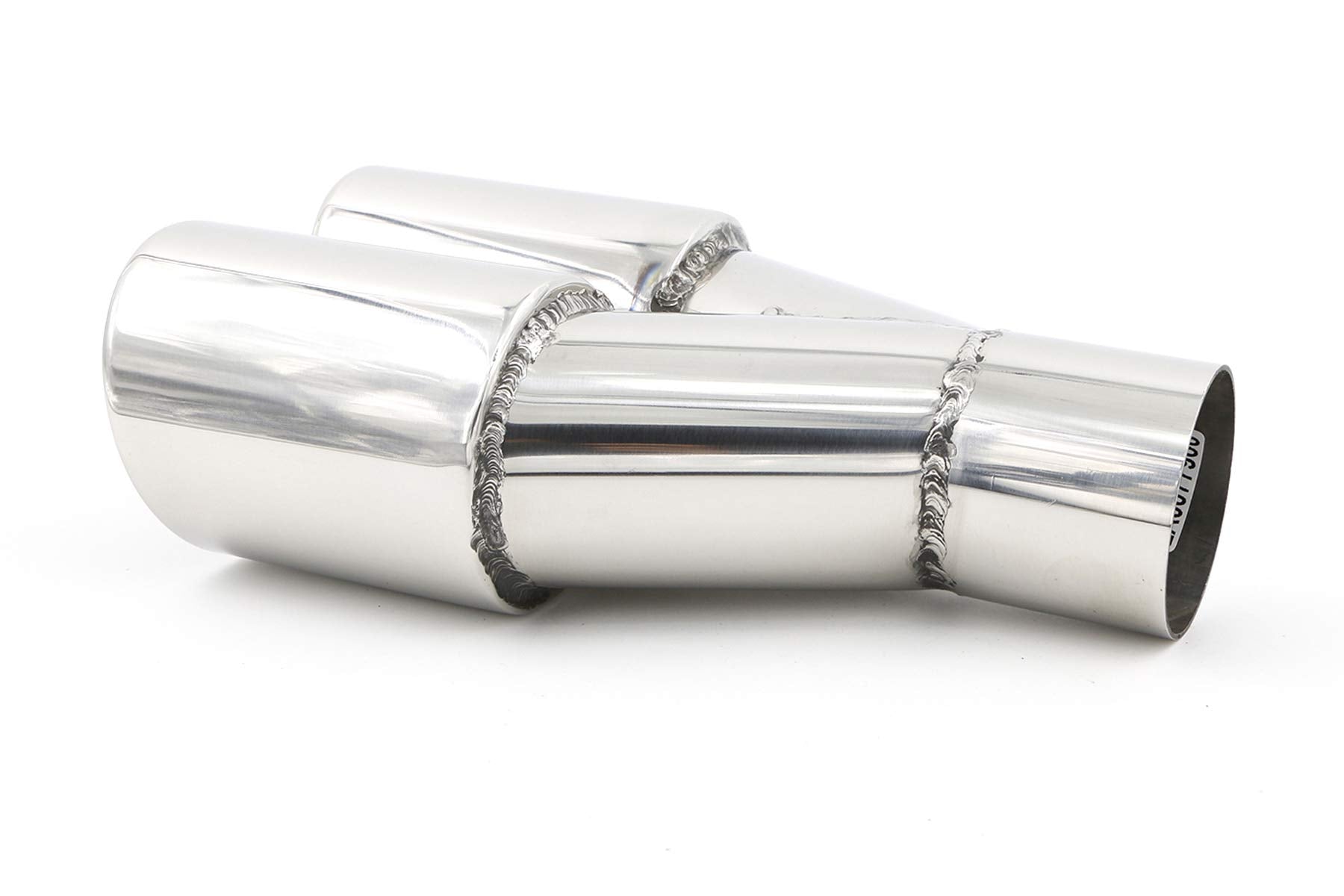 Rp Remarkable Power, Fit For 2.25 Inch Inlet 2X3' Outlet 9.5' Overall Length Stainless Steel Weld-On Dual Round Angle Exhaust Tip Tailpipe Duo Layer 2.25'X(3'X2) X9.5' Ext47