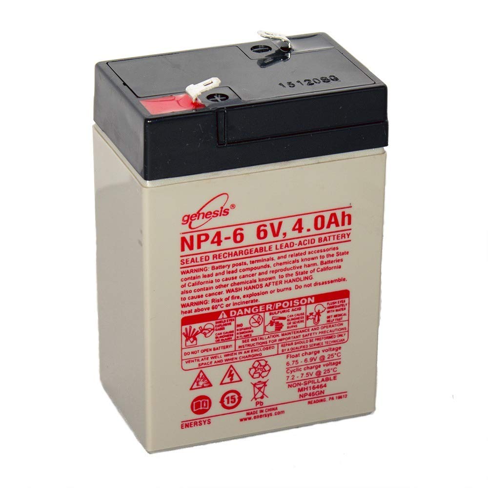 Enersys Genuine Np4-6 6V 4Ah Sealed Lead Acid Battery