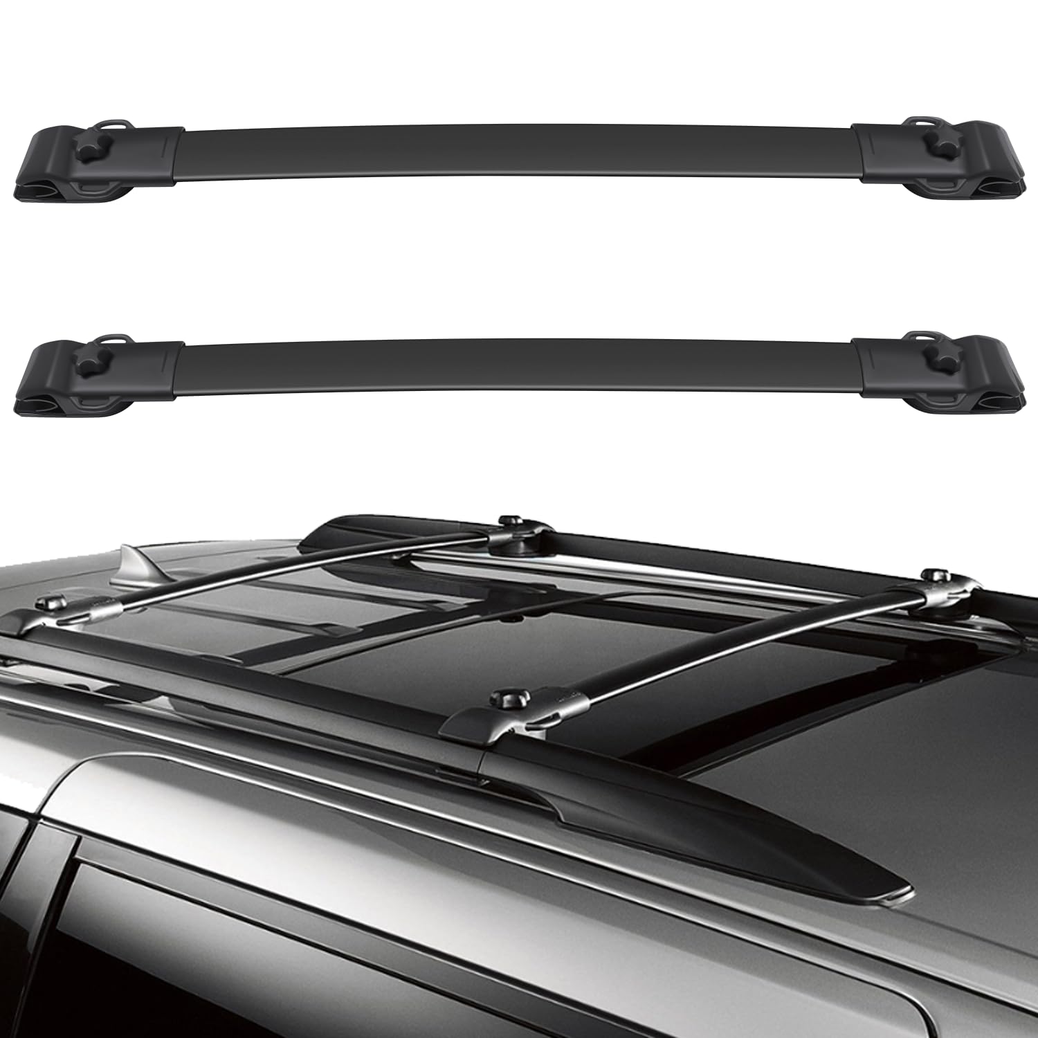 Ocpty Roof Rack Cargobar Carrier For Toyota For Sienna 2011-2020 Rooftop Luggage Crossbars - Fits Side Rails Models Only