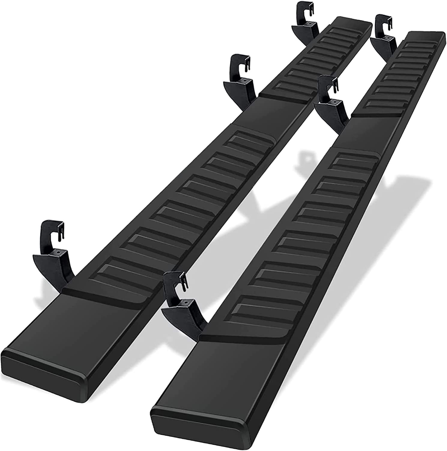 Comnova 6 Inches Double Cab Running Boards & Steps For 2007-2018 Chevy Silverado/Gmc Sierra 1500 Double Cab, 2007-2019 Silverado/Sierra 2500Hd 3500Hd, Carbon Steel Silverado Running Boards.