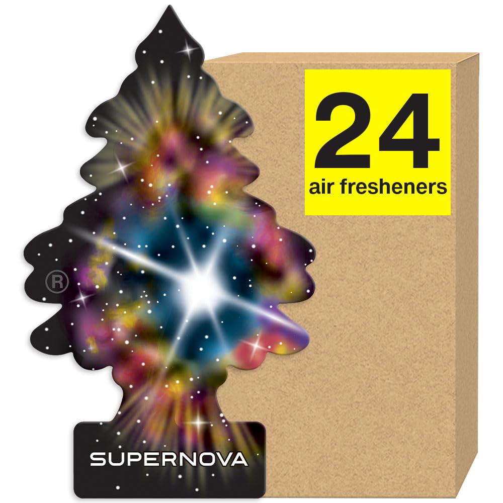 Little Trees Air Fresheners Car Air Freshener. Hanging Tree Provides Long Lasting Scent For Auto Or Home. Supernova, 24 Air Fresheners