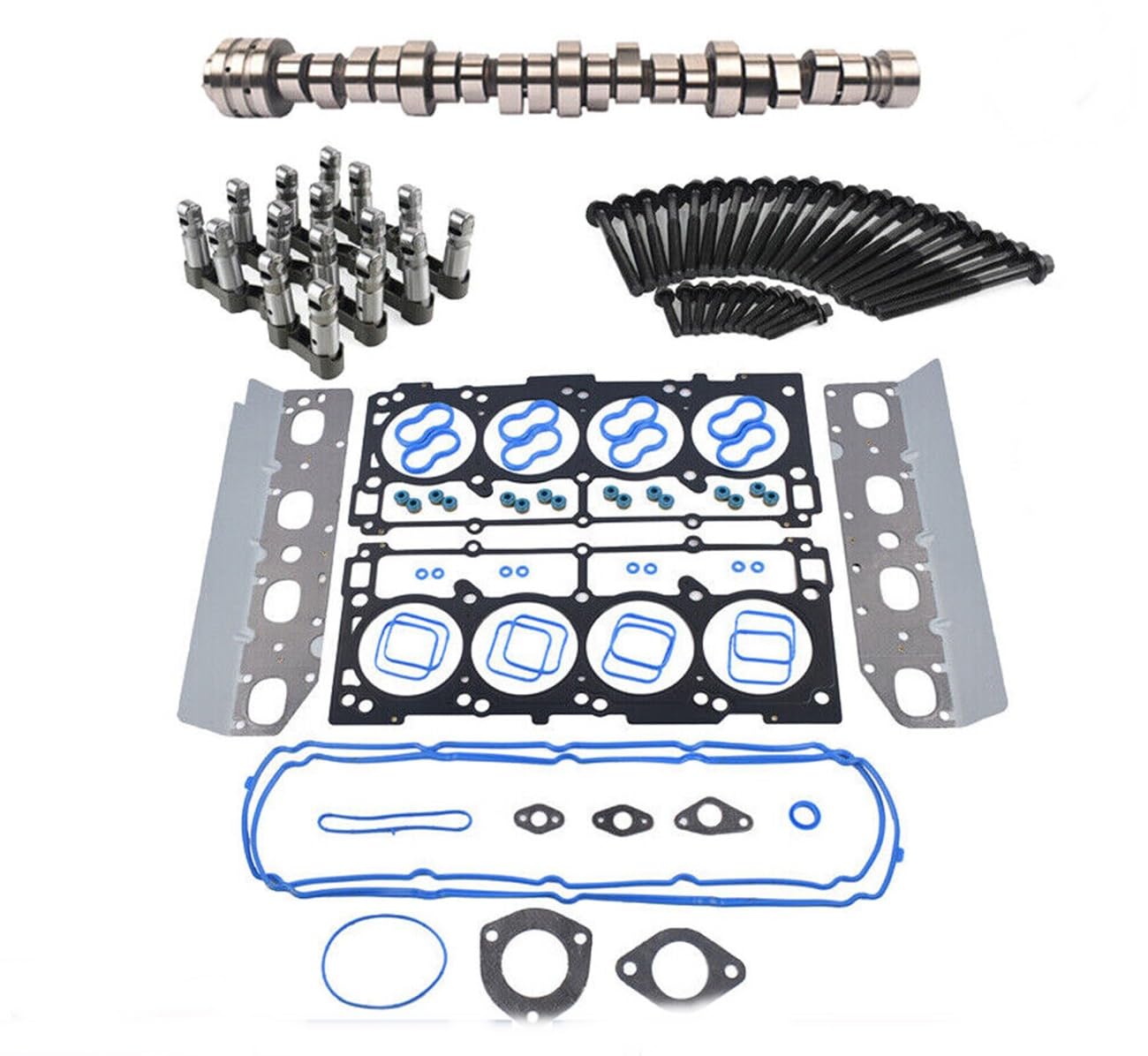 2009+ 5.7 Hemi Complete Non-Mds Lifters And Camshaft Kit With Gaskets And Bolts Fits 2009-2019 Dodge Ram 1500 2500 5.7L Hemi Jeep Cherokee