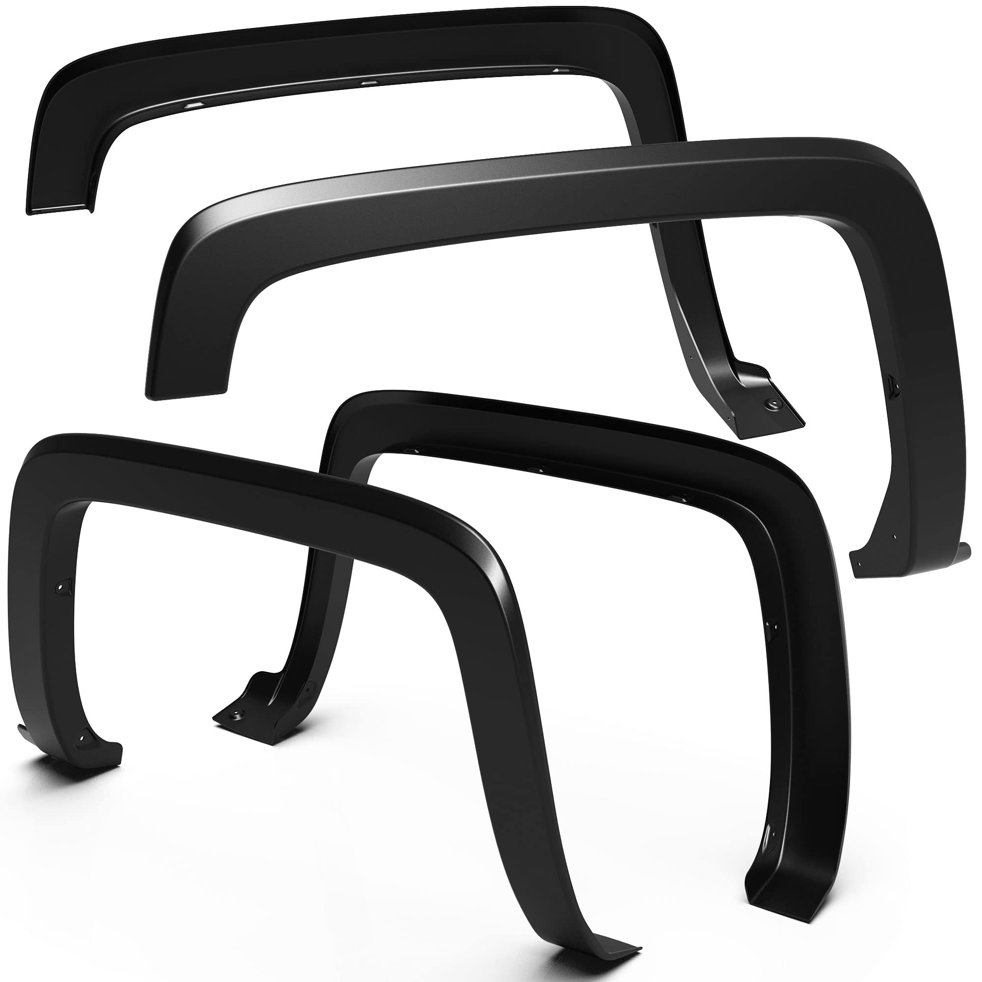 Tyger Auto Fender Flares Compatible With 2014-2018 Chevy Silverado 1500; 2015-2019 2500 3500Hd 6.5' & 8' Bed, Fine-Textured Paintable Factory Style 6Pc | Tg-Ff6C4368