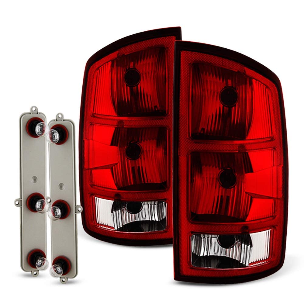 Acanii - For 2002-2006 Dodge Ram 1500 2500 3500 Pickup Tail Lights Brake Lamps+Circuit Board Oe Factory Style Left+Right