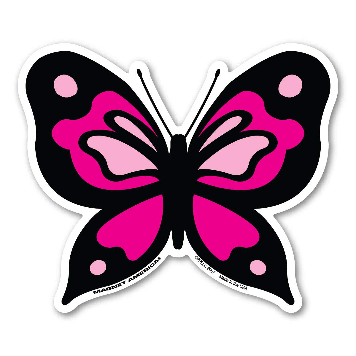 Magnet America Pink Butterfly Magnet Is 4' X 4.75' Made For Vehicles And Refrigerators
