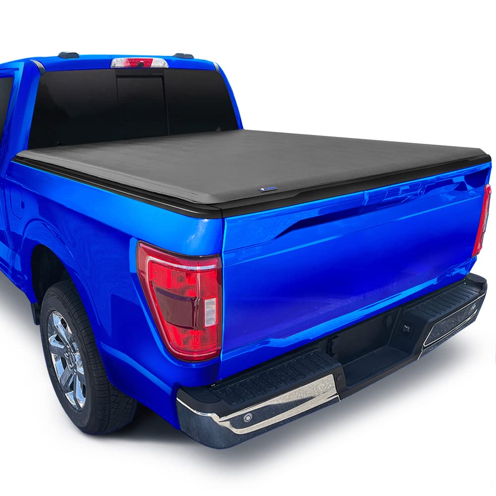 Tyger Auto T1 Soft Roll Up Truck Bed Tonneau Cover Compatible With 2009-2014 Ford F-150 | Styleside 6.5' Bed (78') | Tg-Bc1F9023, Black