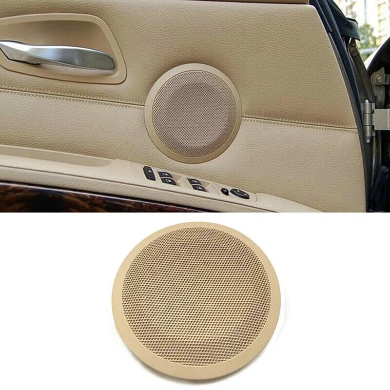 fitfoyo Front Door Speaker Cover for BMW 3 Series E90 320i 318i Beige 2005-2012 - OEM Replacement Part 51417144563/7144563