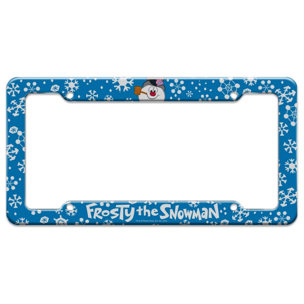 Frosty The Snowman Snowing License Plate Tag Frame