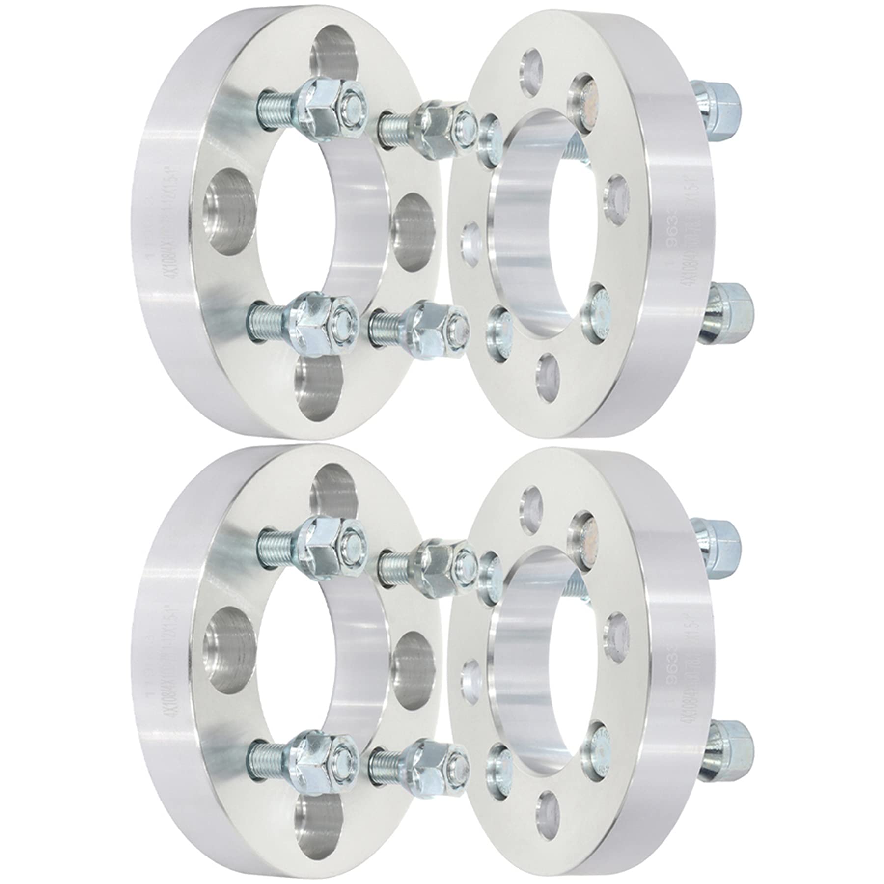 Lsailon 4 Pcs 4X108 To 4X100 Wheel Spacers Adapters 1 Inch 4Lug 78.1Cb With 12X1.5 Studs Compatible With 2018-2019 For Ecosport 1974-1978 For Mustang Ii