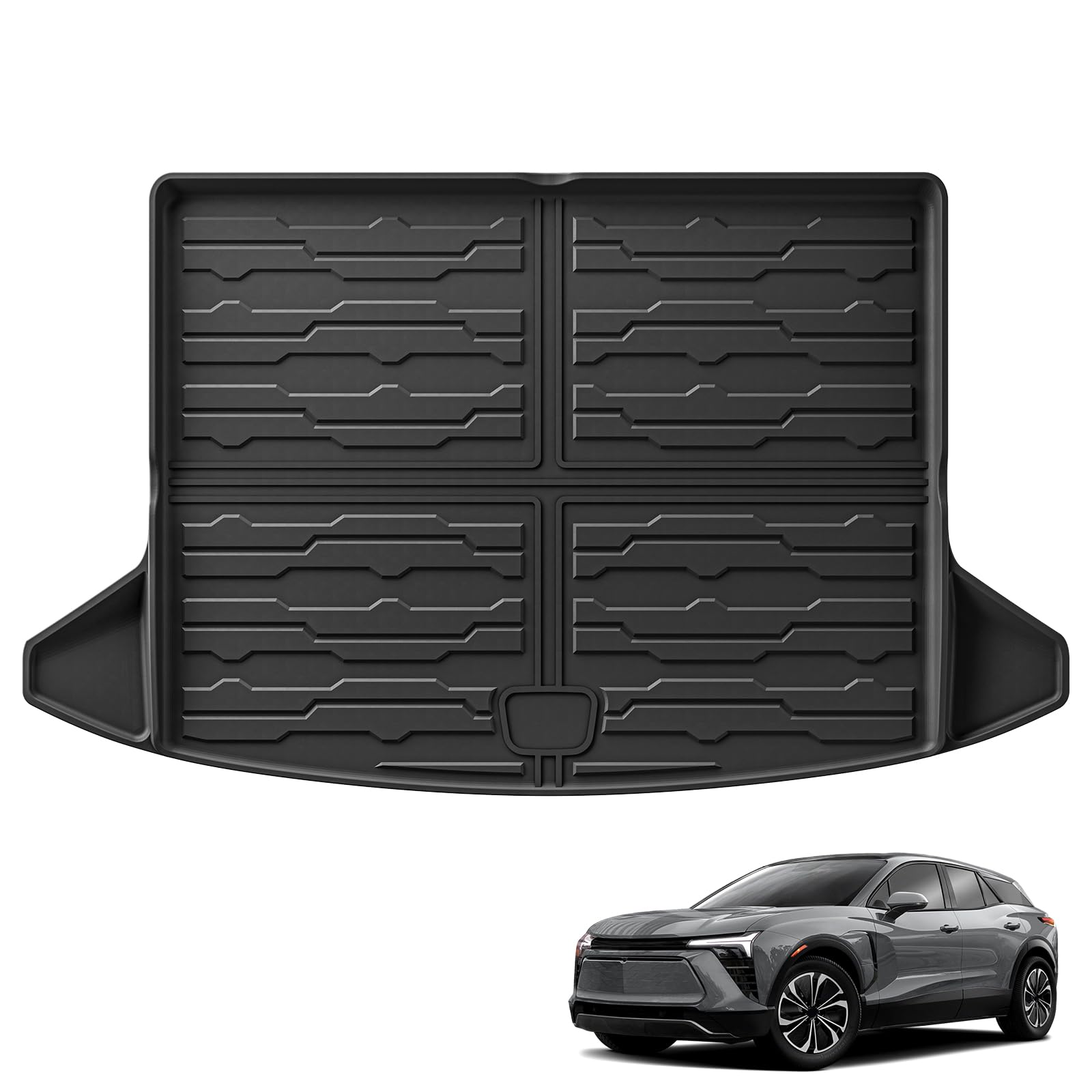 Smabee Fit For 2024 2025 Chevrolet Chevy Blazer Ev & Honda Prologue Cargo Liner All Weather Trunk Mat For Blazer Ev Prologue 2025 Accessories Tpe Protective Pad All Season Cargo Mat Interior Black