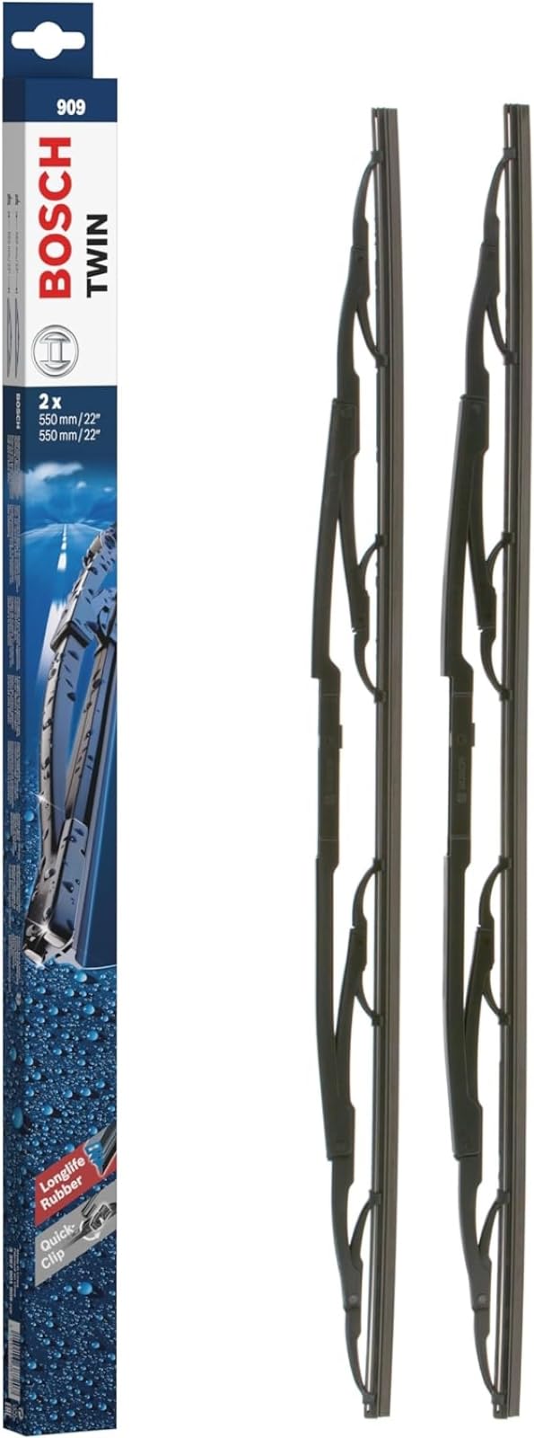 Bosch 3397001909 Twin Standard Original Equipment Replacement Wiper Blade-22'/22' (Set Of 2)