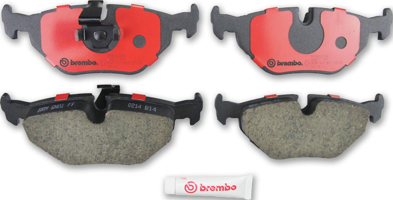 Brembo P06025N Premium Ceramic Rear Disc Brake Pad Set Alpina/Bmw/Bmw (Brilliance)/Mg/Mg (Nanjing)/Mg (Saic)/Roewe (Saic)/Rover/Wiesmann Oe# 34216778168