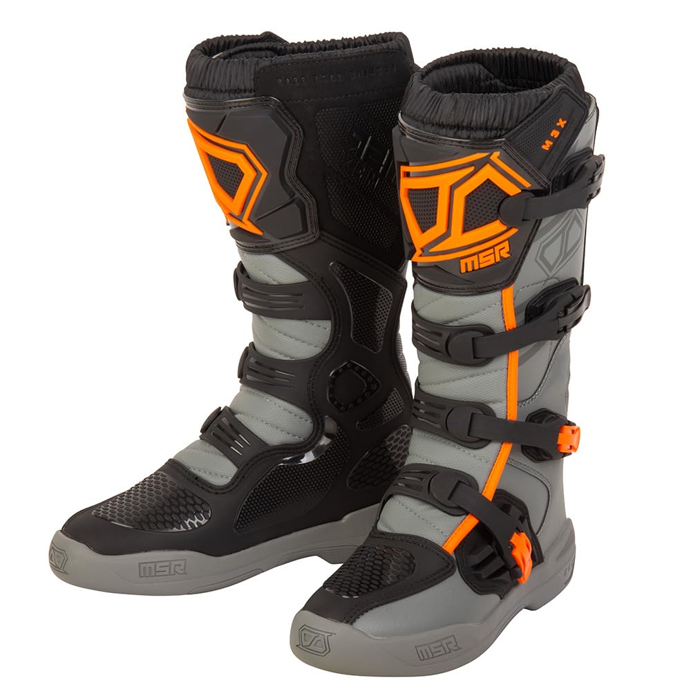Msr M3X Motocross Boot (11, Grey/Orange)