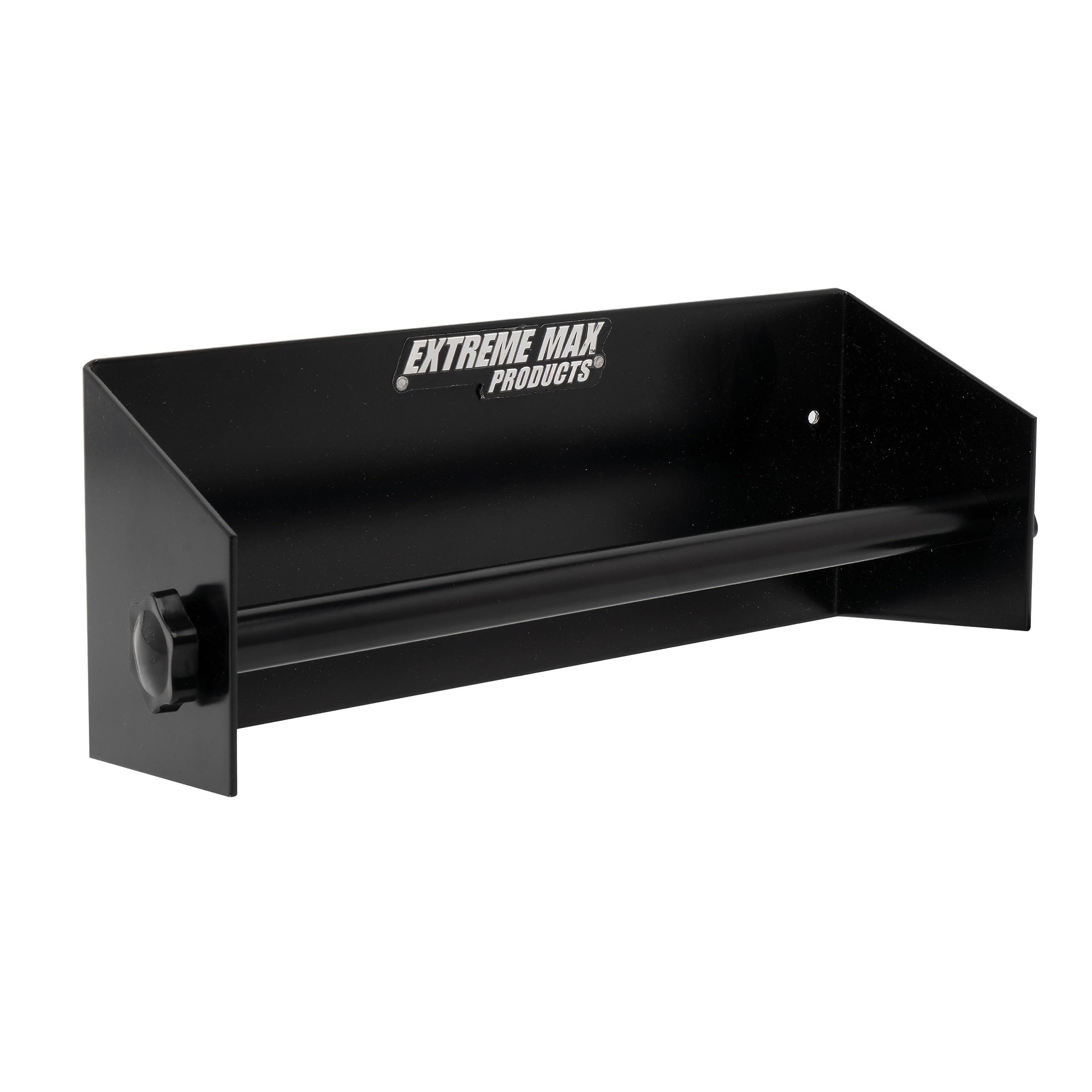 Extreme Max 5001.6131 Aluminum Wall-Mount Paper Towel Holder For Enclosed Trailer, Shop, Garage, Storage - Black