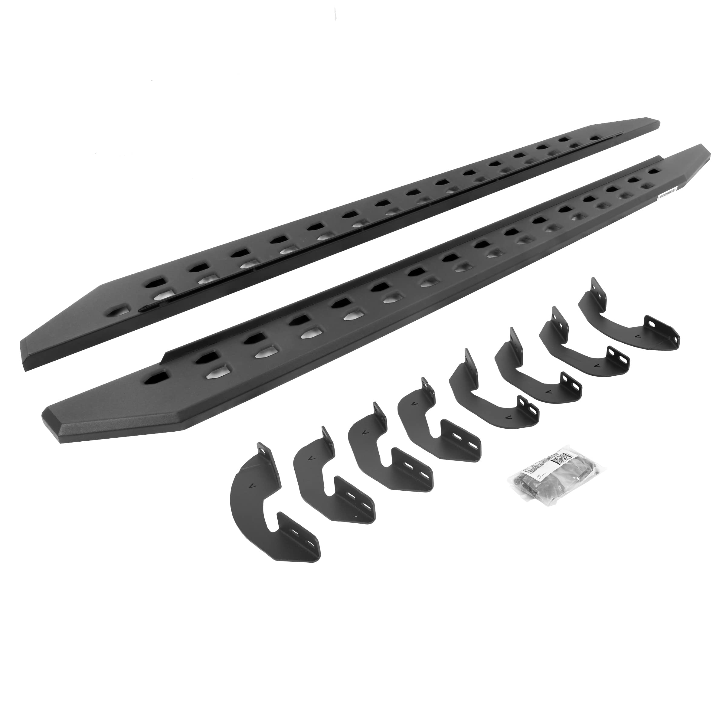 Go Rhino 69443687Spc Rb20 Slim Line Running Boards With Brackets Kit - Crew Max Only For Toyota 22-24 Tundra (Crew Cab Pickup)