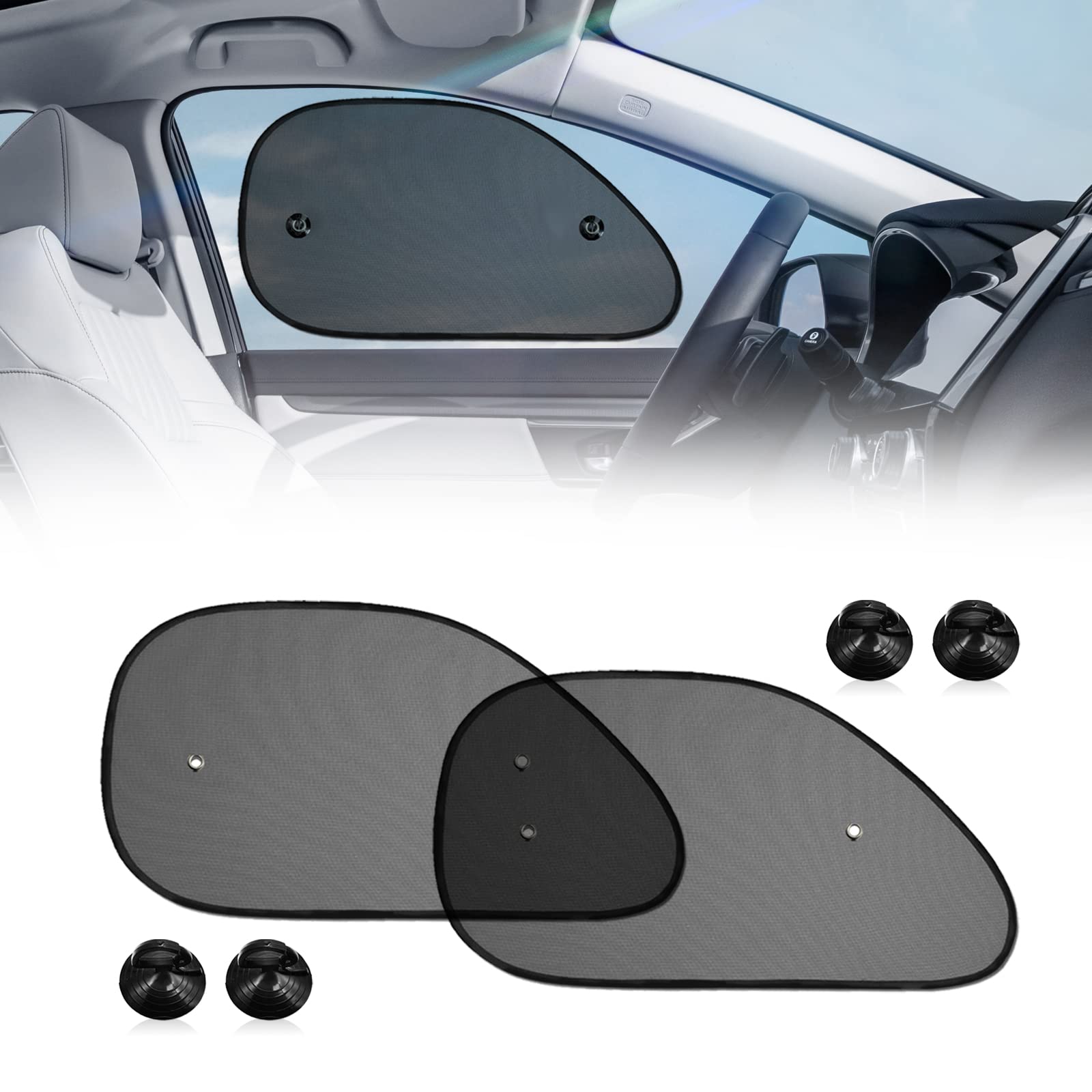 2 Pack Car Side Window Sun Shade, Glare And Uv Rays Protection For Your Child, With Sun Uv Protection, Reduce Damage From Direct Bright Sunlight And Heat Universal Car Window Shade