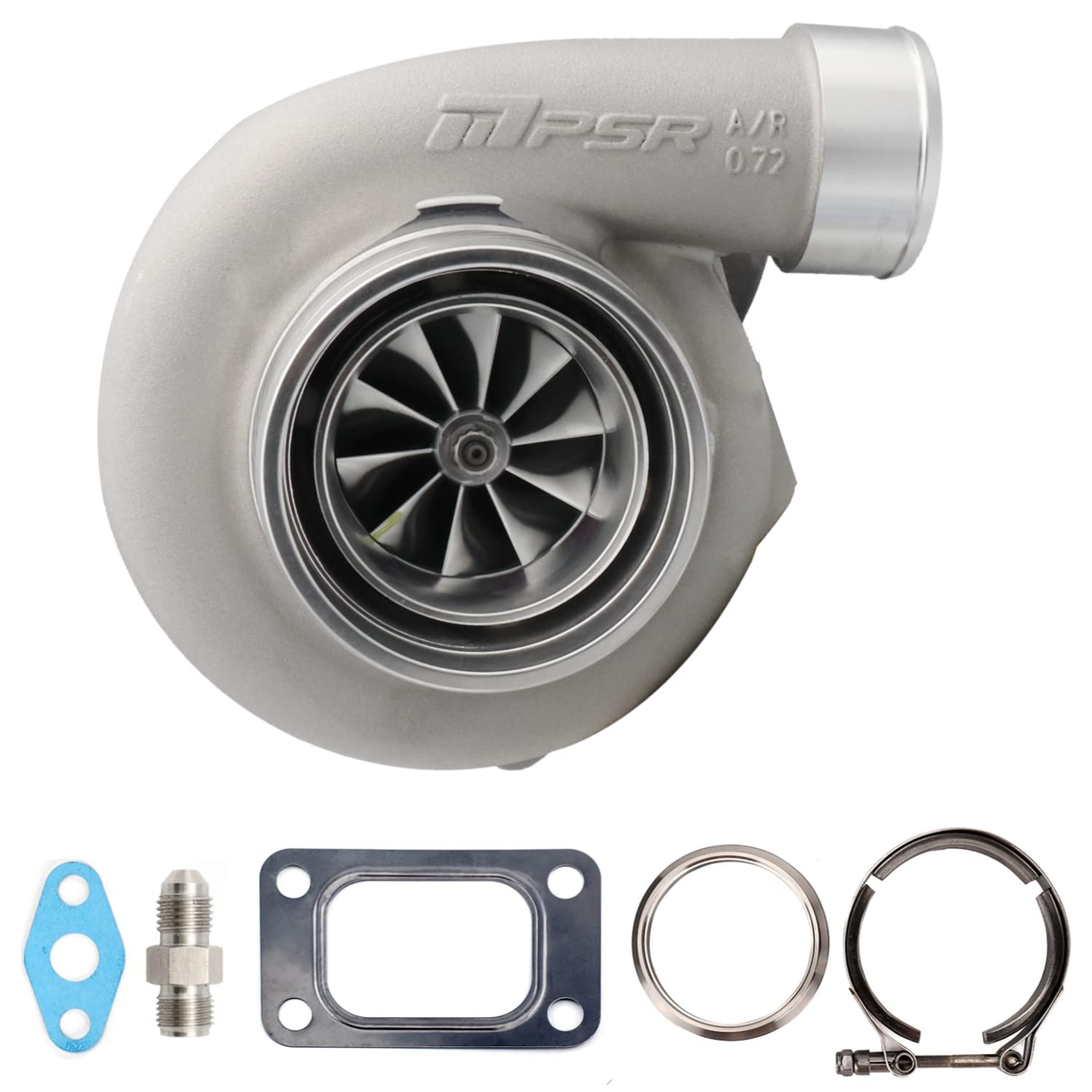 Pulsar Turbo Psr3582 Gen2 Dual Ball Bearing Billet Wheel Turbo T3 Open, Vband 0.82A/R
