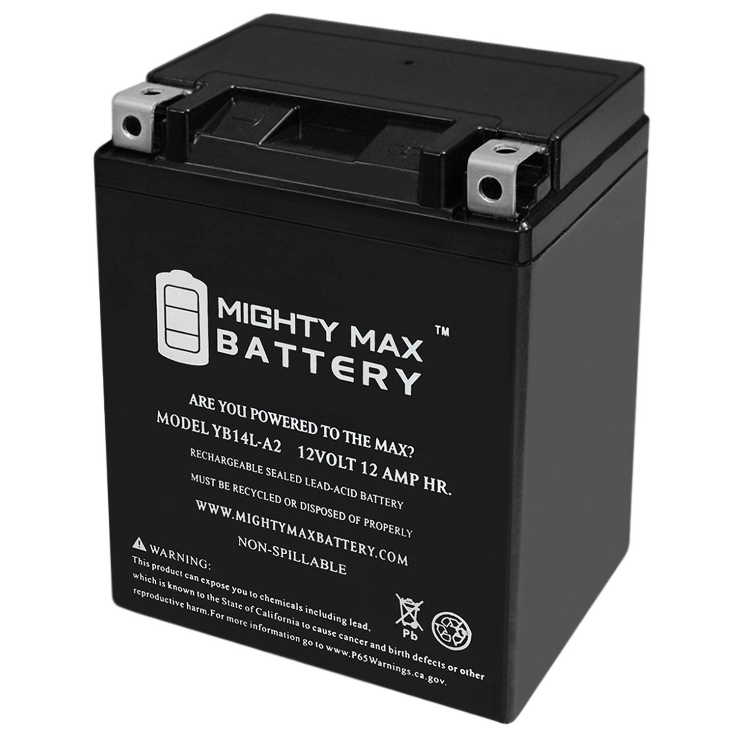 Mighty Max Battery Yb14L-A2 12V 12Ah Replacement Battery For Exide 14L-A2, Xt14L-A2