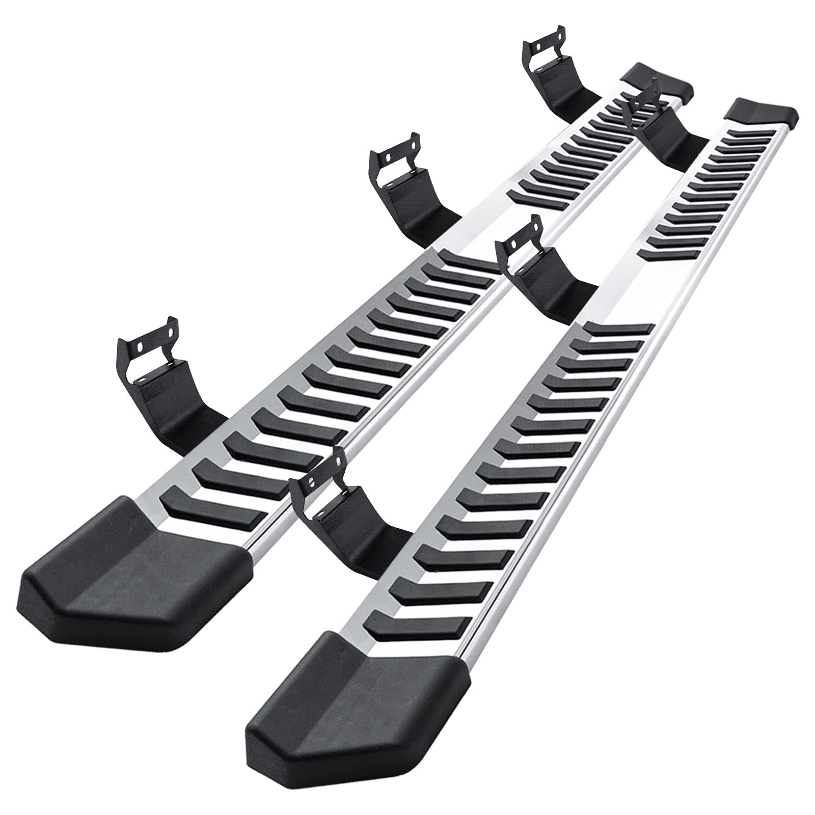 Comnova Pair Running Board Nerf Bar For 15-24 Ford F150 Crew Cab(4 Full Size Doors) Side Steps,Width 6 Inches V Style (15-20 Ford F150 Superduty Crew Cab)