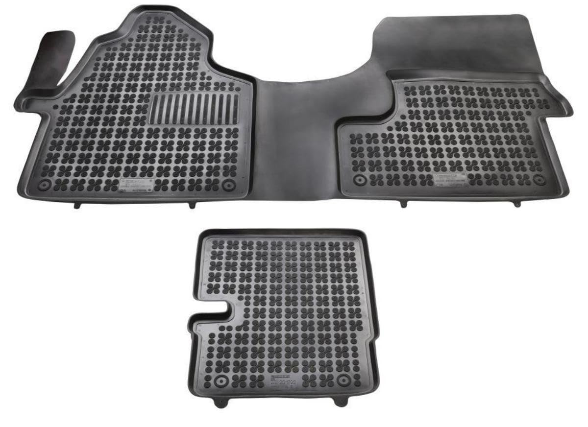 Rezaw-Plast Floor Liners Compatible With 2007-2024 Mercedes Benz Sprinter Floor Mats Tailored Odorless Custom Fit For Sprinter Van Accessories Cargo Van Floor Mats (Won'T Fit Passenger/Crew/Rv) Black