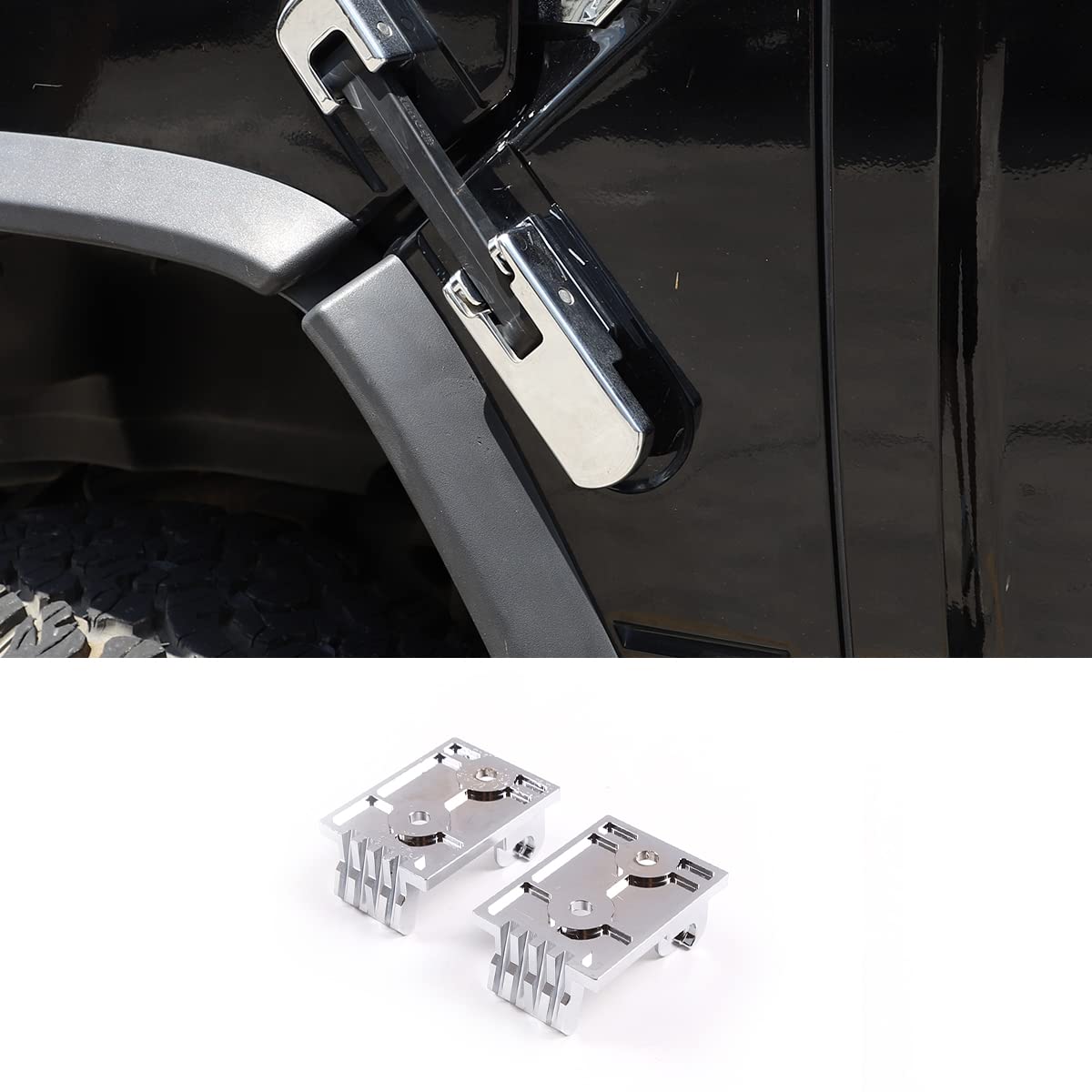 Hood Latches Hood Lock Catch Latches Replacement Kit Fit For Hummer H2 2003-2009 Car Accessories,Aluminum Alloy,2Pcs (Black)