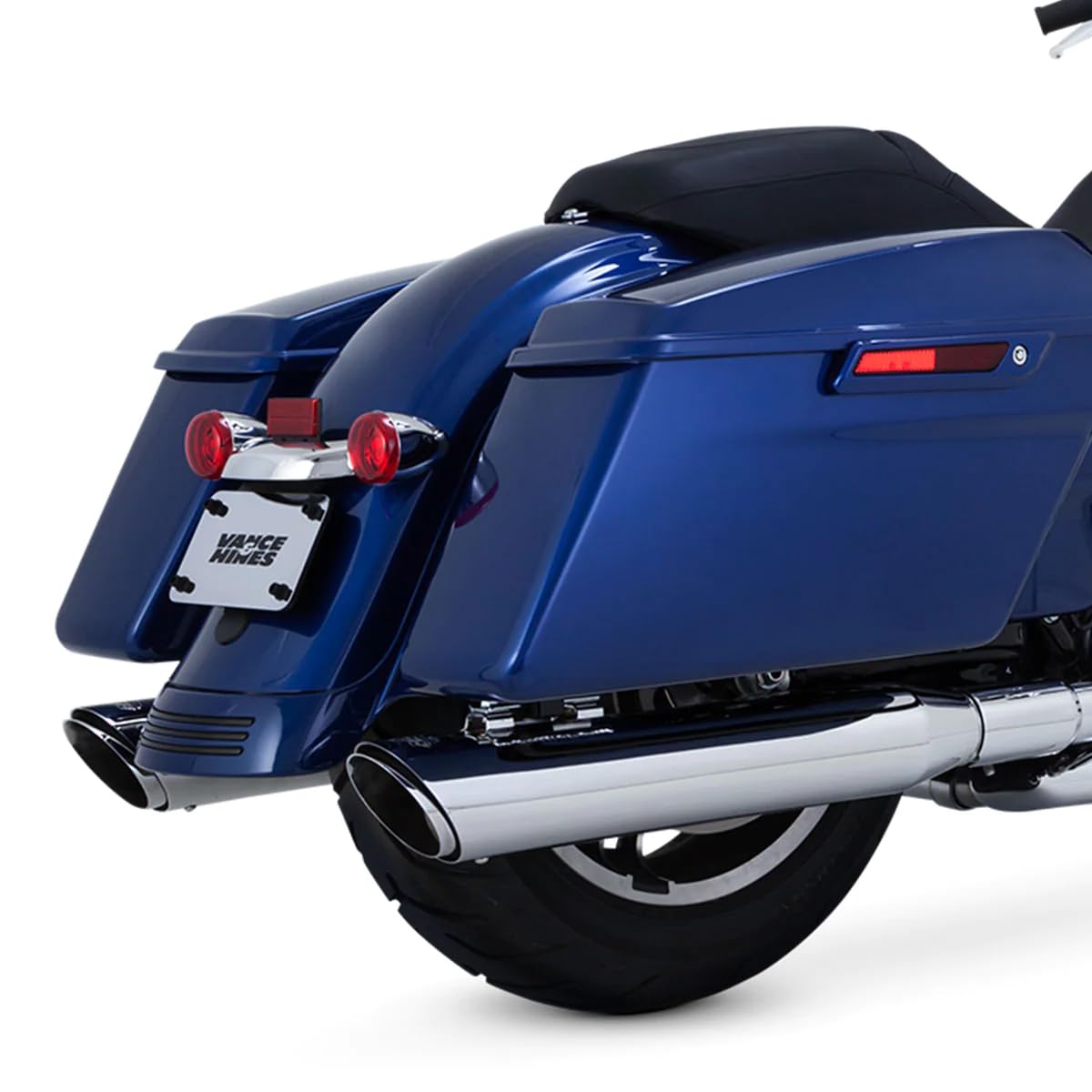 Vance And Hines 16672 Twin Slash Round 4In. Chrome Slip-On Exhaust For Harley Davidso -Touring-2017 And 2018 Models Only