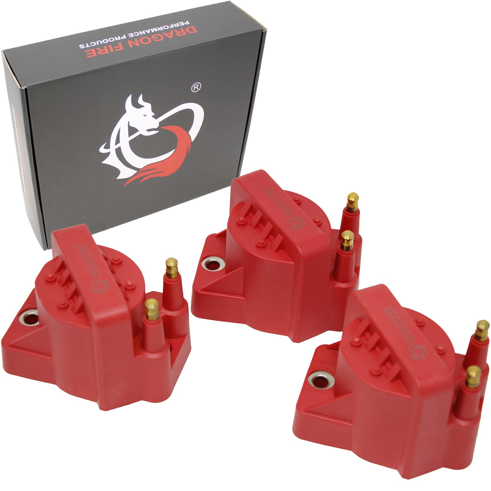 Dragon Fire Performance 3Pc Ignition Coil Power Pack Power Pack Kit Compatible With 1986-2009 Buick Chevy Oldsmobile Pontiac Firebird Regal Malibu V6 10467067 Gn10123 Dr39 Oem Fit C39-Dfx3