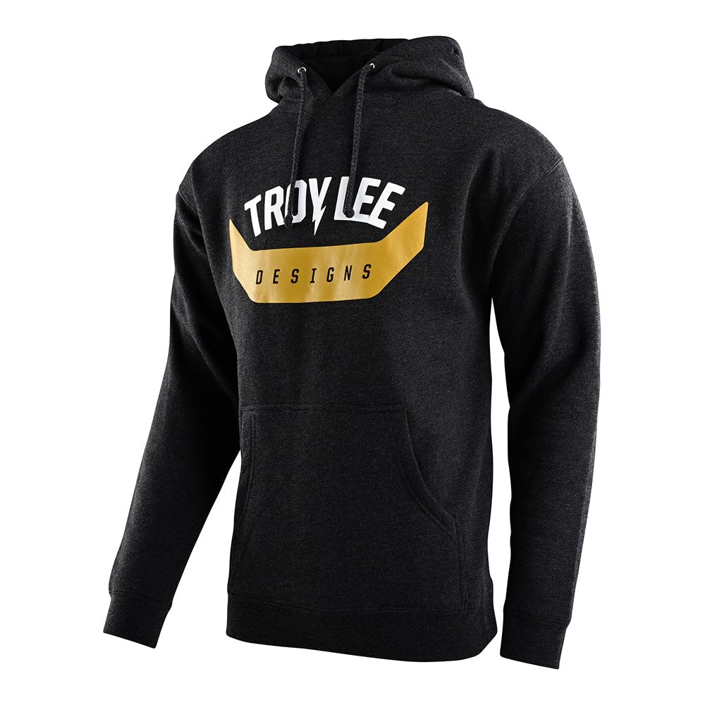 Troy Lee Designs Motocross/Bike Racing Pullover Hoodie For Men, Arc Black Heather, Small