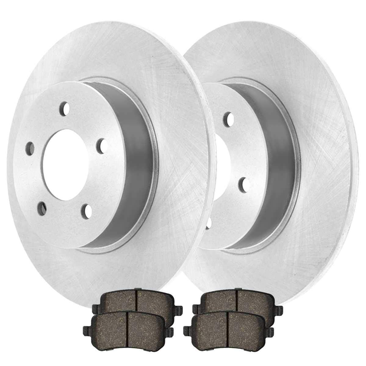 Autoshack Rear Brake Kit Rotors And Ceramic Pads Pair Of 2 Driver And Passenger Side Replacement For Vw Routan Dodge Journey 2008-2011 Grand Caravan 2008-2011 Chrysler Town & Country Cbo630521326Cgr
