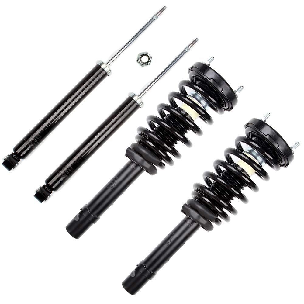 Lsailon Front Complete Struts + Rear Shock Absorbers Replacement For 2006-2011 For Hyundai Azera, 2006-2010 For Hyundai Sonata Set Of 4