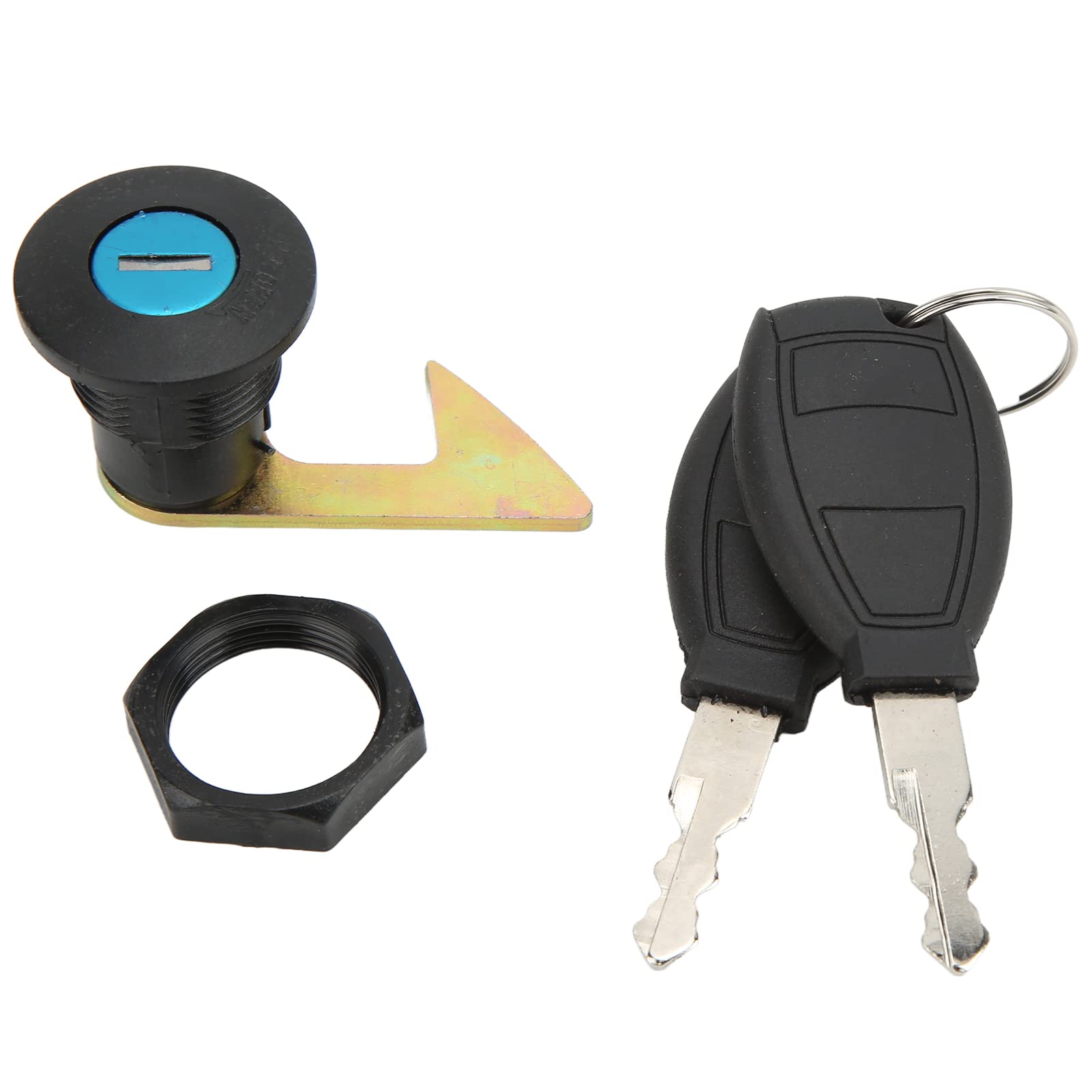 Acouto Motorcycle Fitting Tail Lock Scooter Rear Trunk Lock Kit Aluminum Plastic For Electric Motorcycles Storage Trunk Accessories (Long Hook)