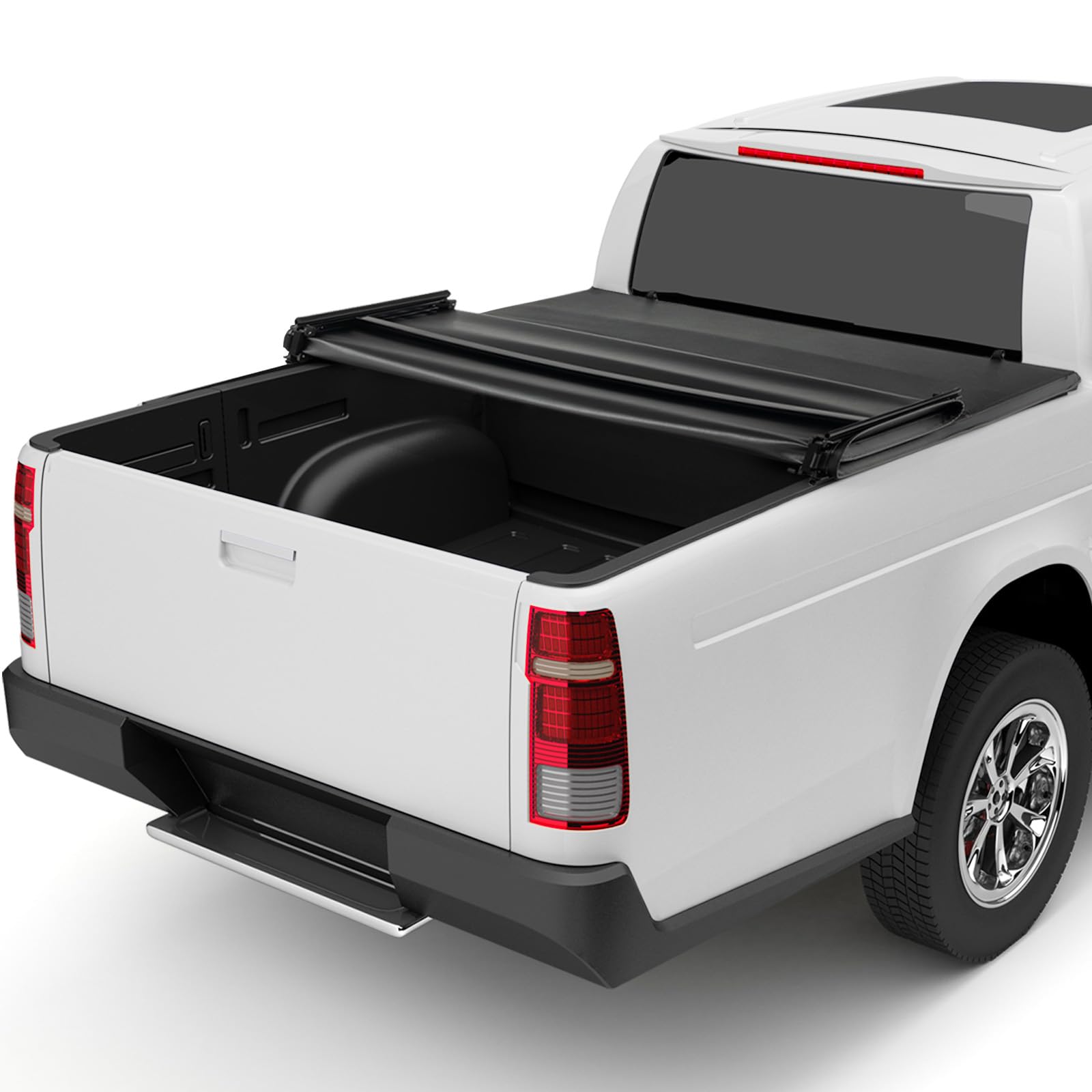 Ironmax Truck Bed Cover, Soft Tri-Fold Truck Tonneau Cover Compatible With 2015-2023 Ford F150 Standard Short Bed, Fleetside 6.5 Feet Bed