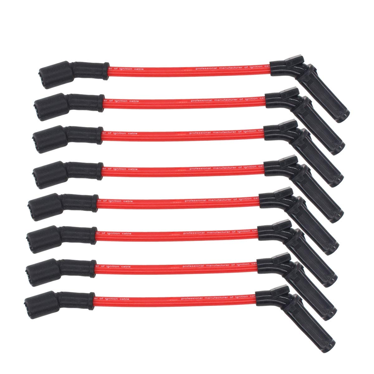 Newyall Pack Of 8 10.5Mm Spark Plug Wires For Cadillac Escalade Hummer H2 Pontiac G8 Chevrolet Avalanche Camaro Colorado Impala P30 Silverado Suburban Tahoe Trailblazer Gmc Canyon Savana Yukon