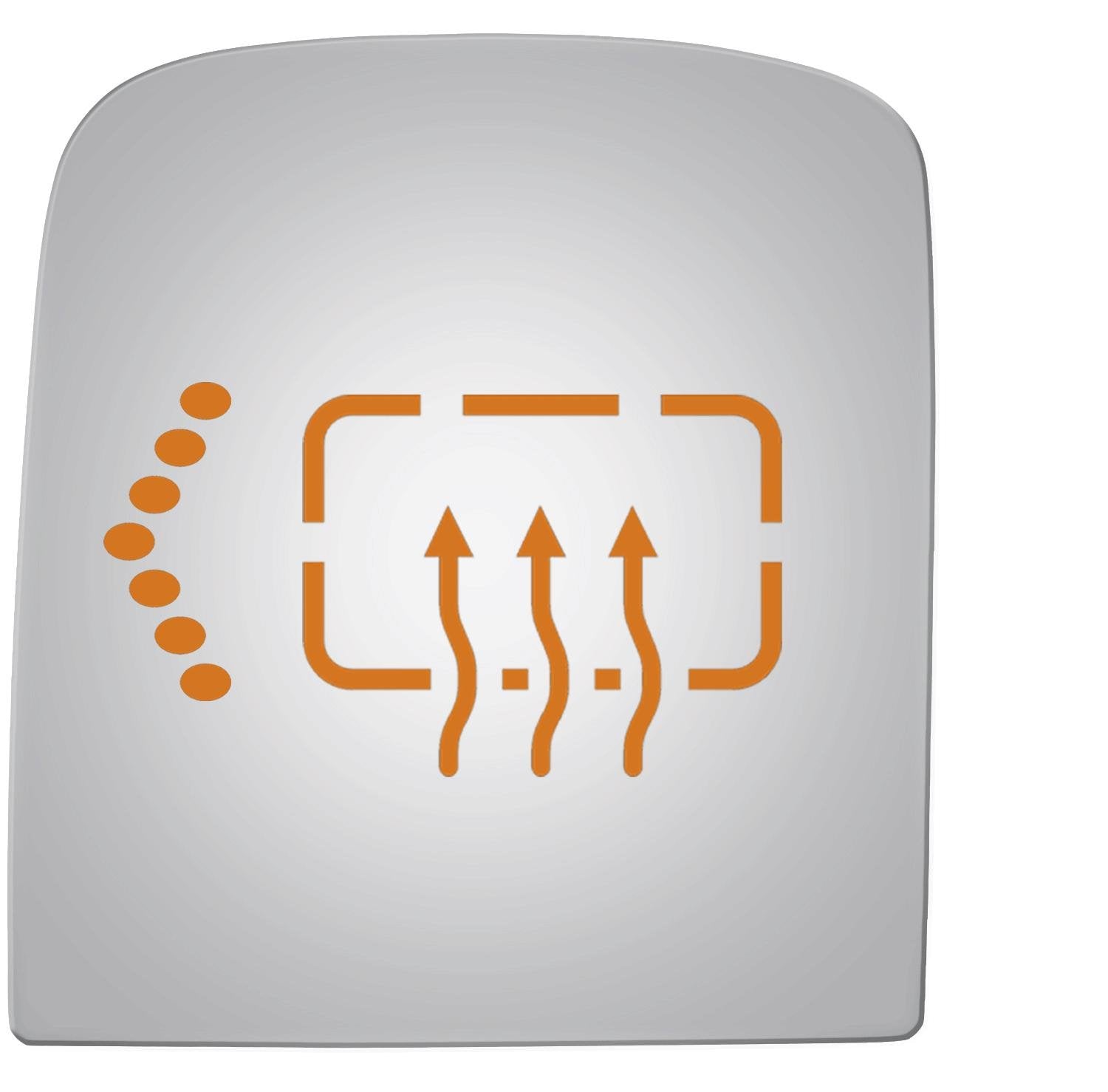 Upper Flat Driver Heated With Signal Side Mirror Replacement Glass For 06-15 Gmc Sierra 3500