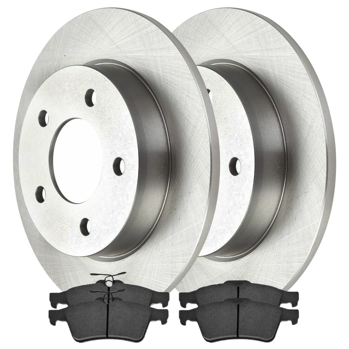 Autoshack Rear Brake Kit Rotors And Ceramic Pads Pair Of 2 Driver And Passenger Side Replacement For 2005-2013 Mazda 3 2010 2012 Mazda 3 Sport 2.0L Fwd Cbo413671095