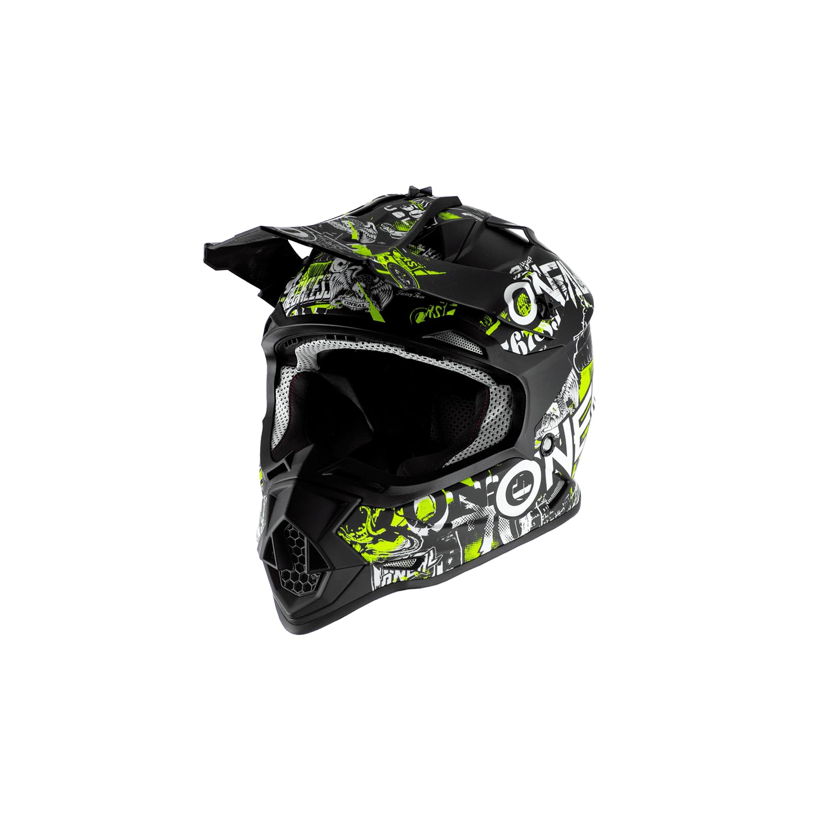 Oneal 2021 Youth 2 Series Helmet - Attack Black/Neon Yellow - Youth Large